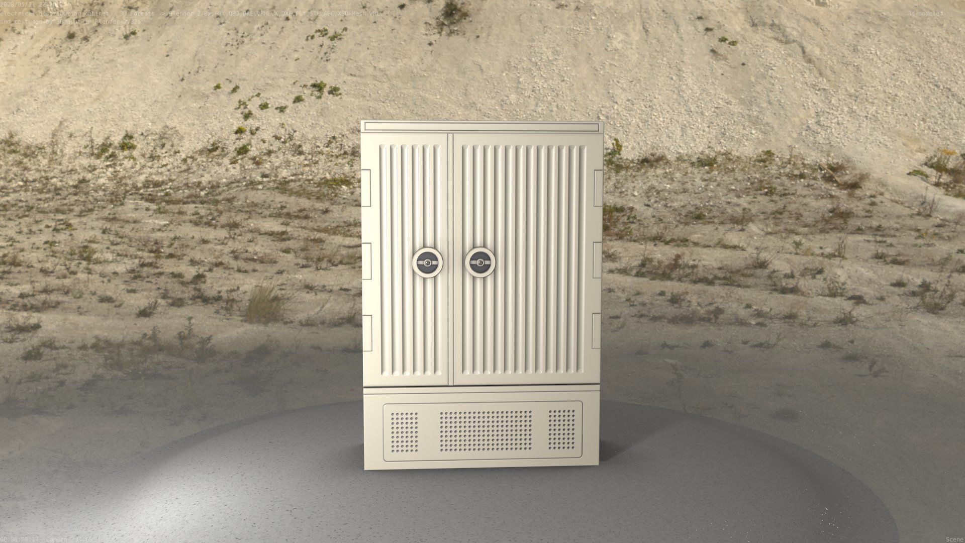 Electrical Distribution Cabinet 116 Low-poly 3D model_43