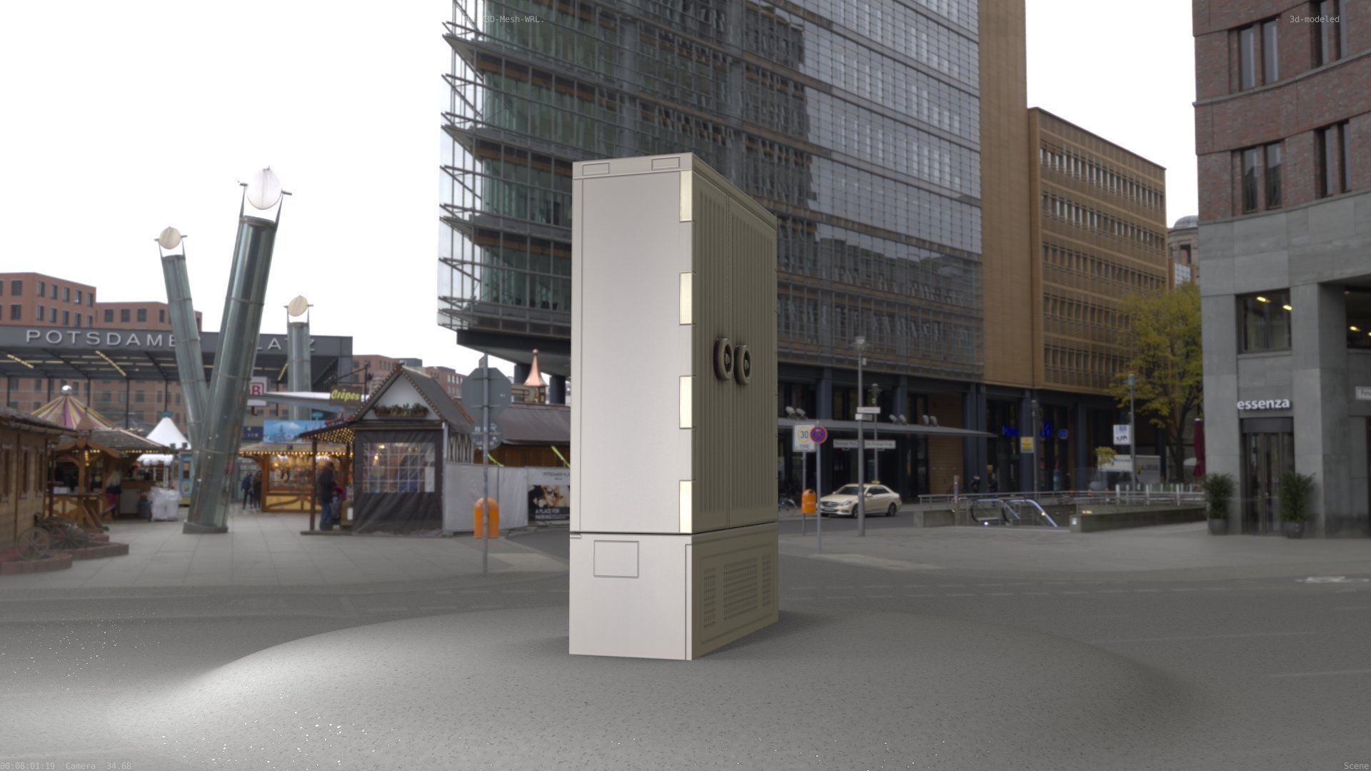 Electrical Distribution Cabinet 116 Low-poly 3D model_69