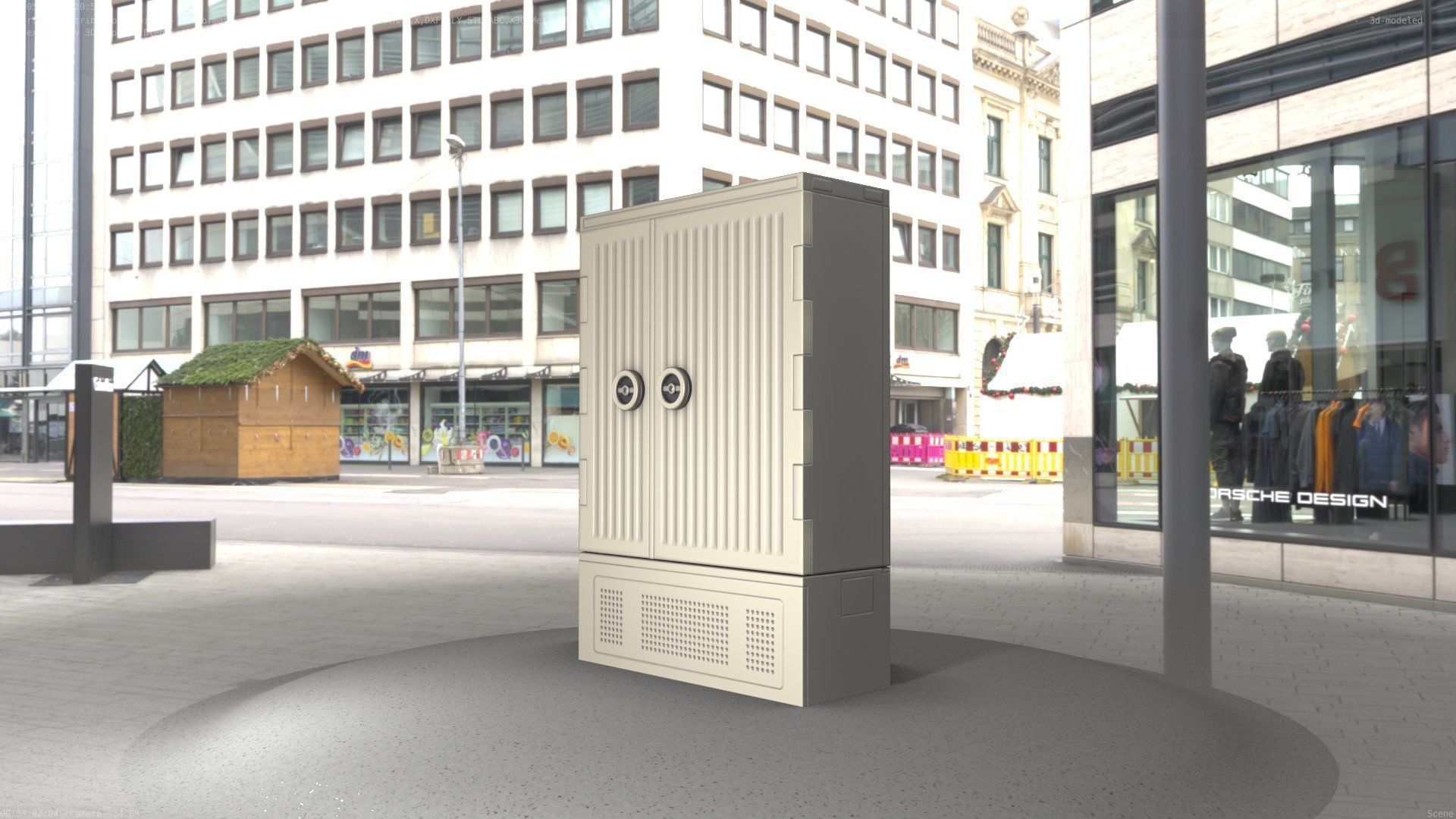 Electrical Distribution Cabinet 116 Low-poly 3D model_5