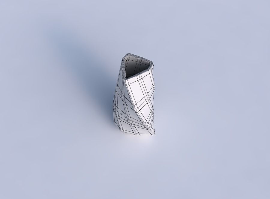 Vase twist triangle with large plates 3D print model_6