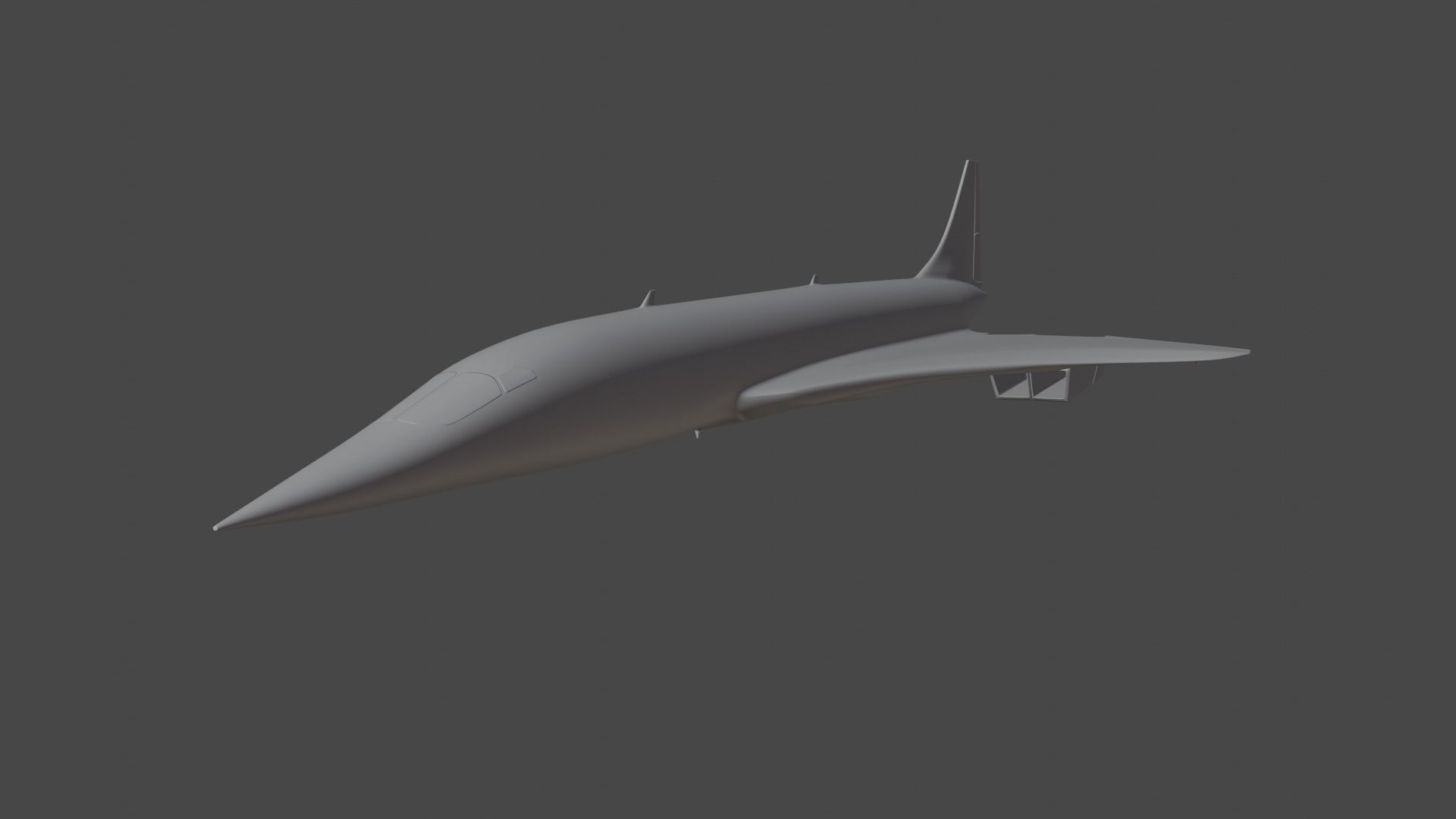 East German Flag Carrier Company Concorde Supersonic Airplane 3D model_5
