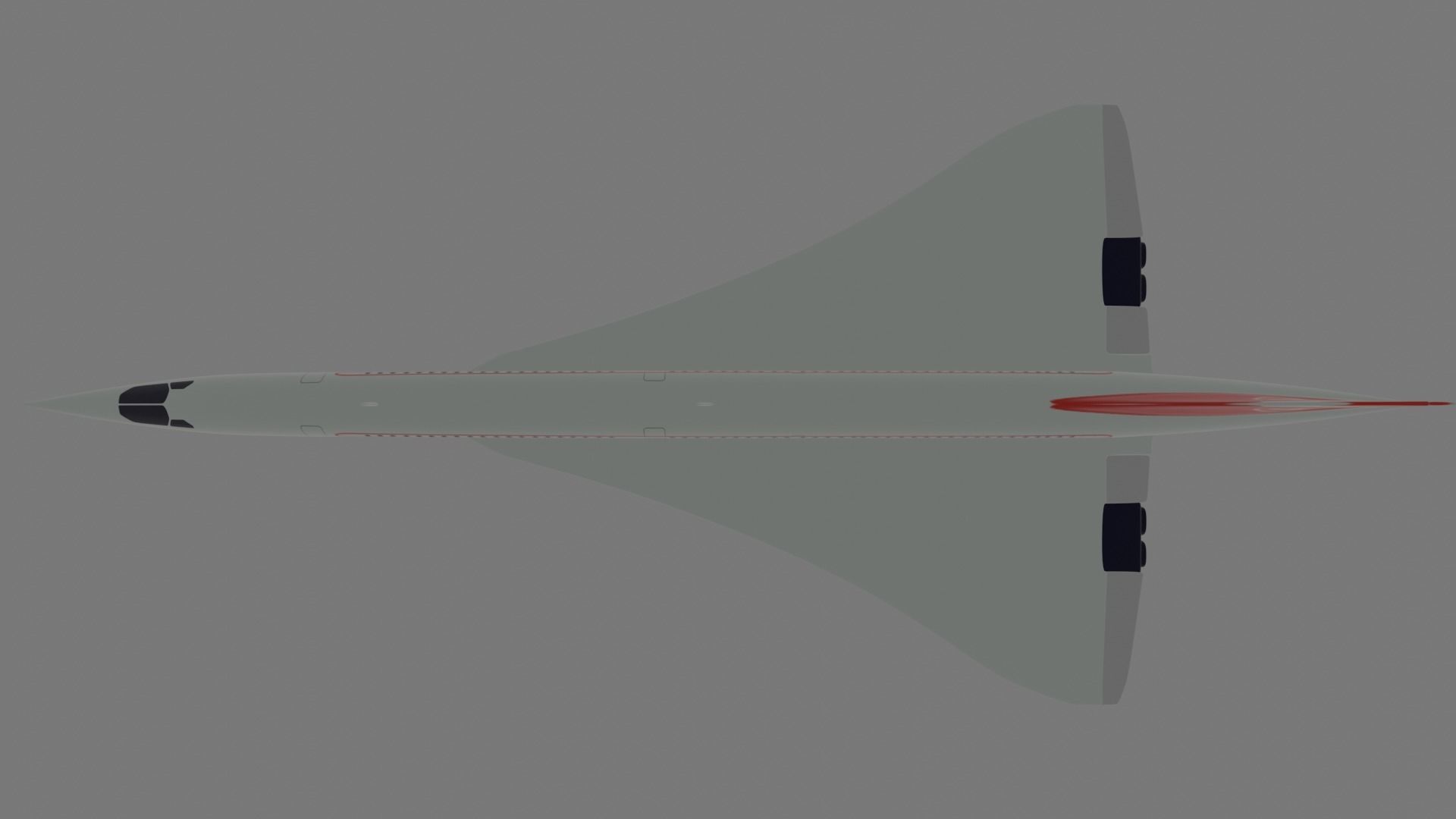 East German Flag Carrier Company Concorde Supersonic Airplane 3D model_3