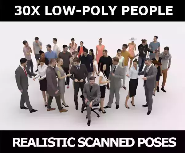 30x MAN WOMAN CASUAL PEOPLE VOL1 VOL2 BUSINESS CROWDS