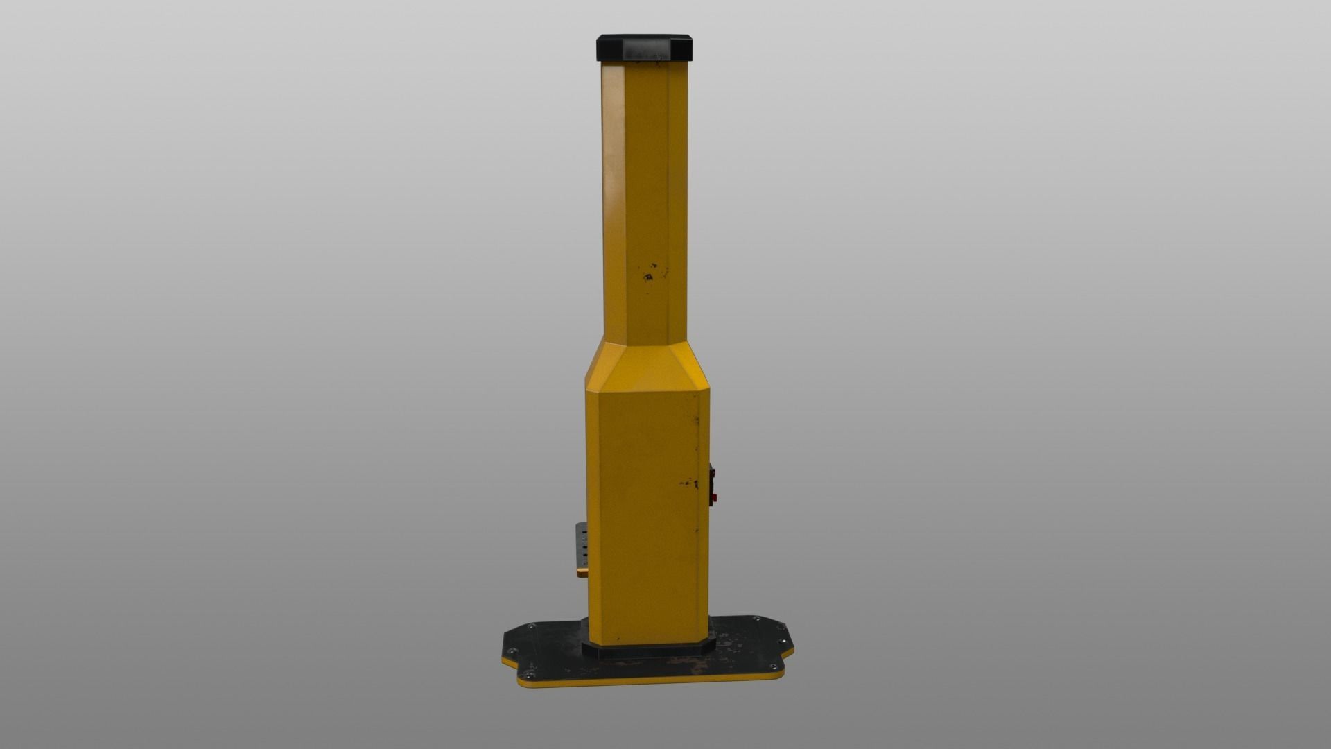 Stationary Forklift Low-poly 3D model_7