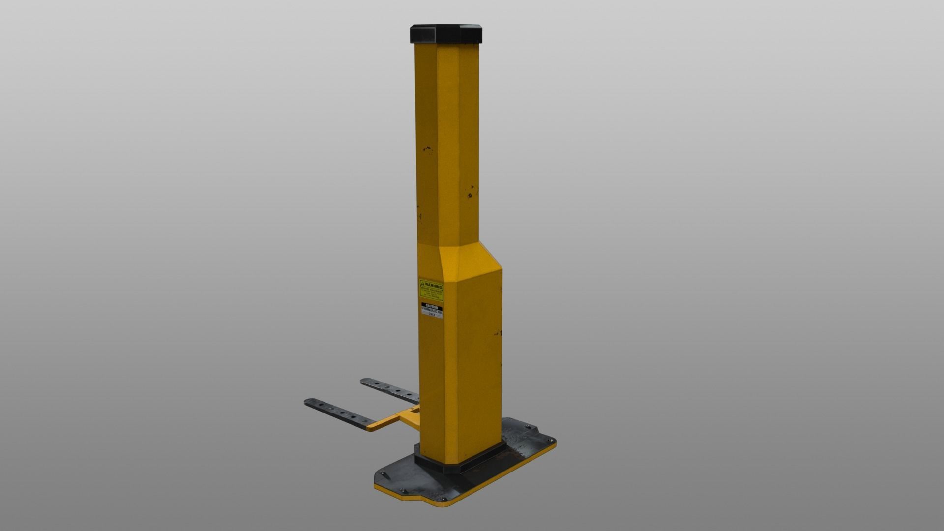 Stationary Forklift Low-poly 3D model_8