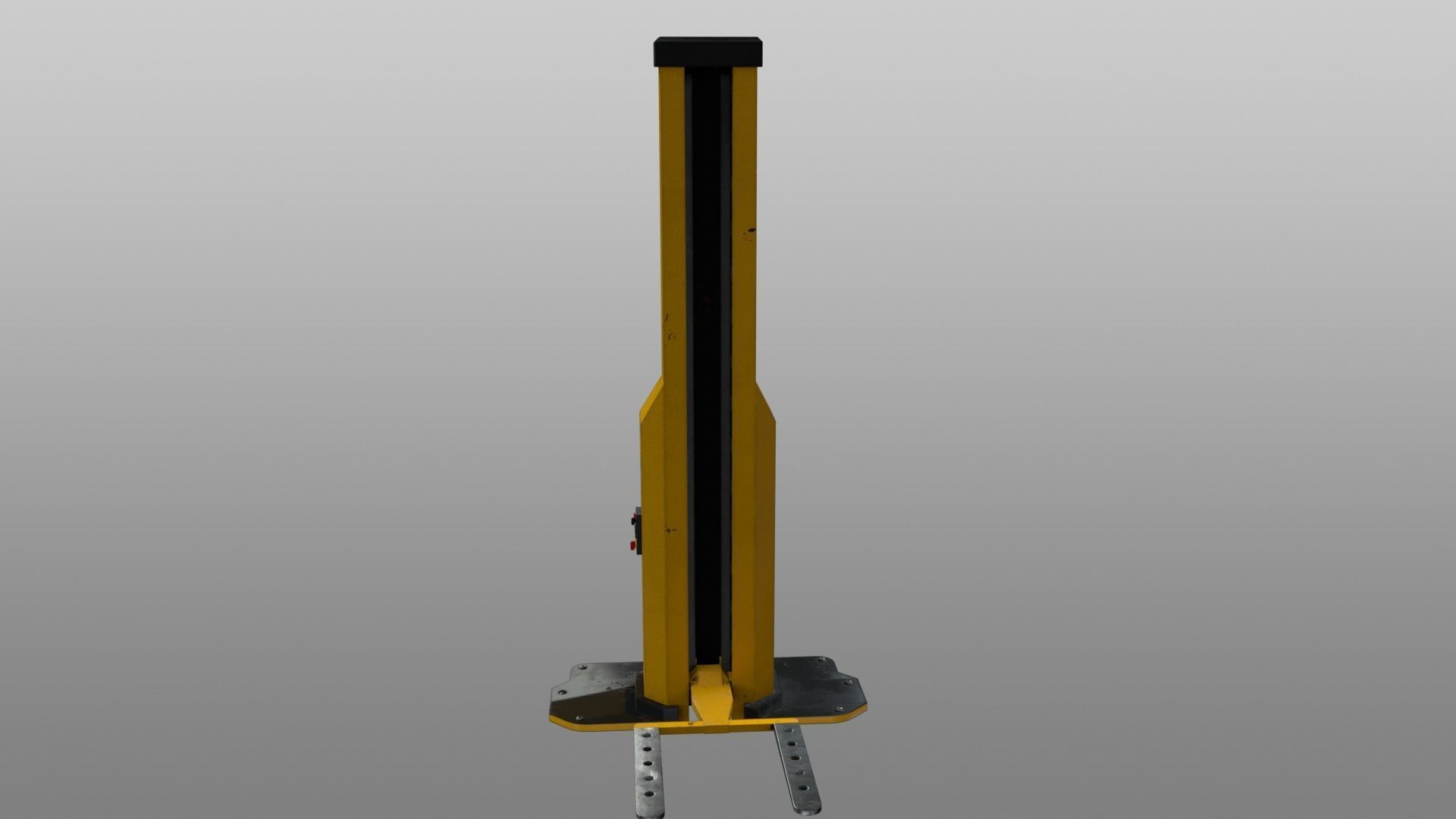 Stationary Forklift Low-poly 3D model_3