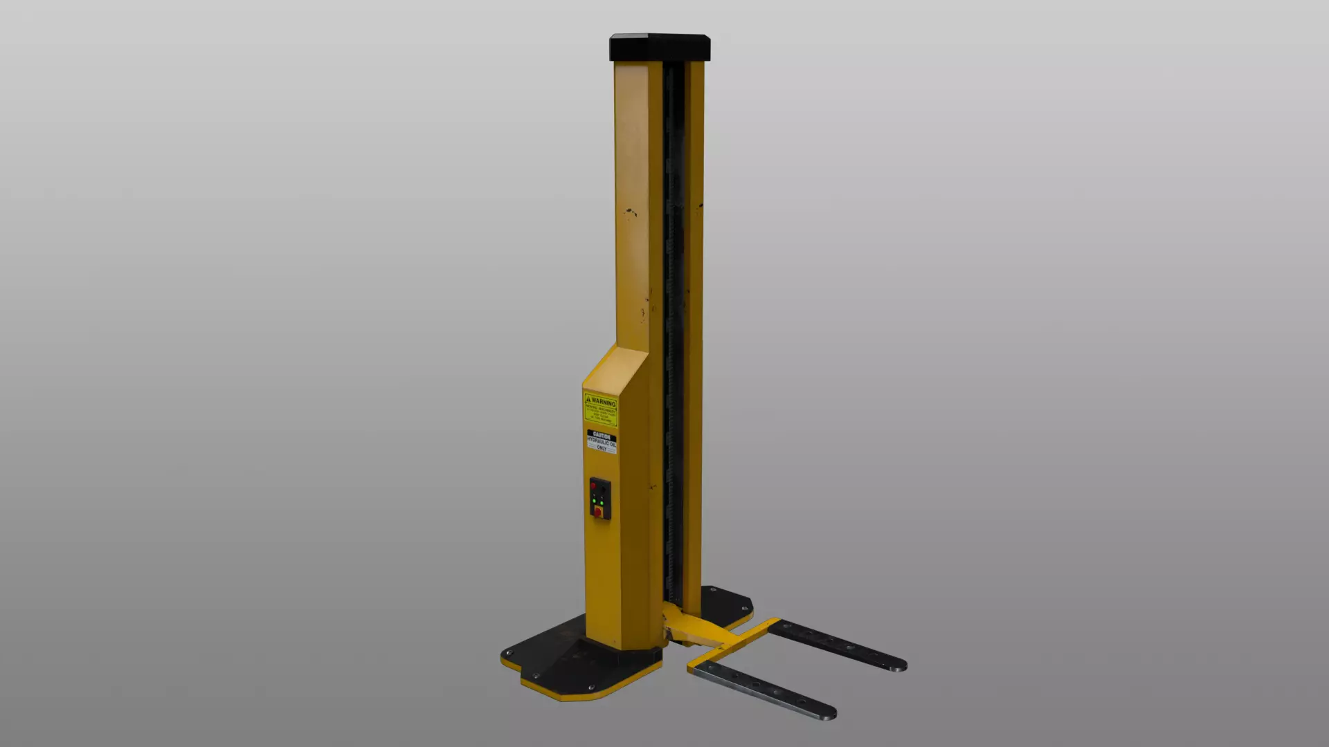 Stationary Forklift Low-poly 3D model_0