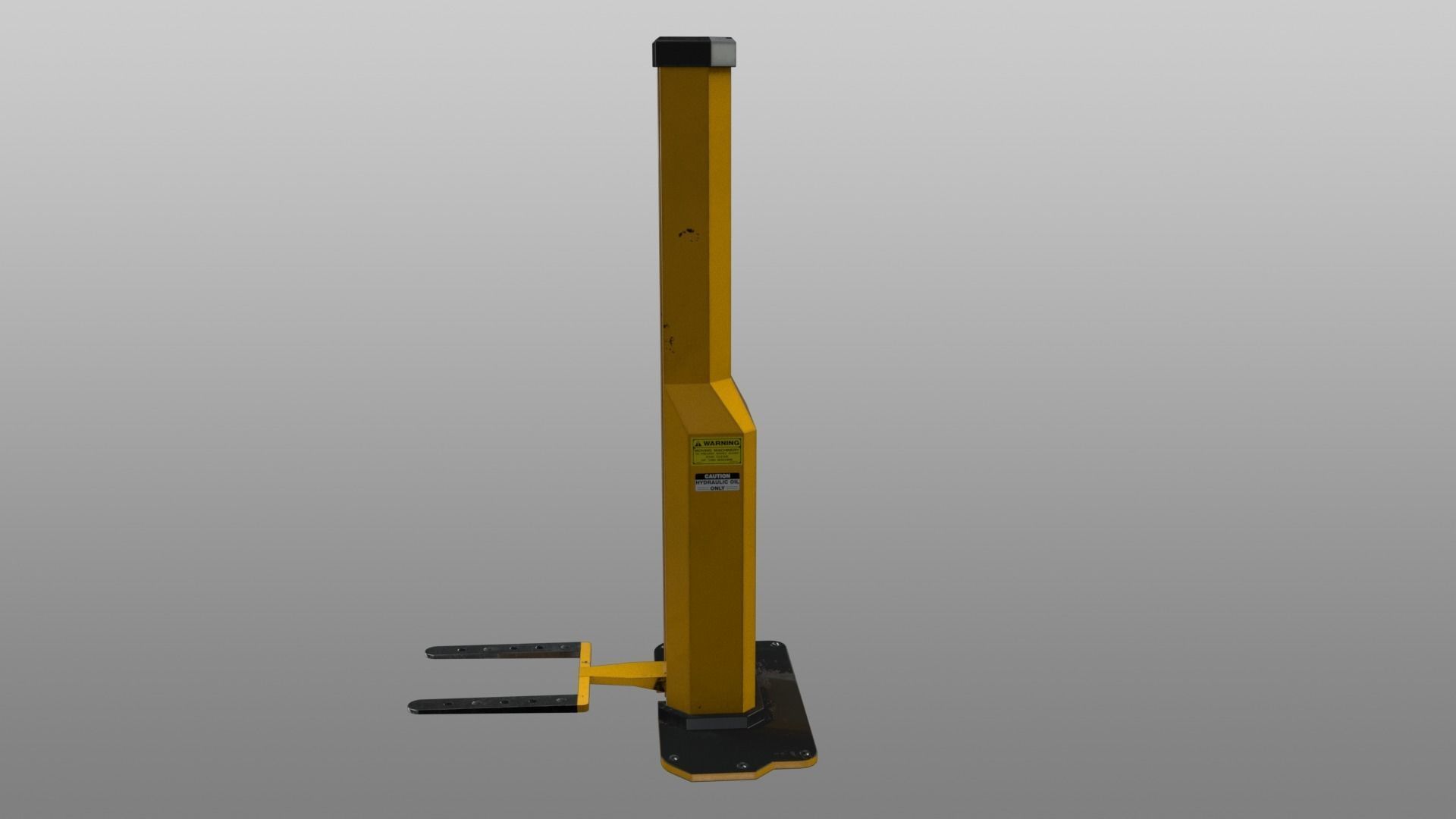 Stationary Forklift Low-poly 3D model_5