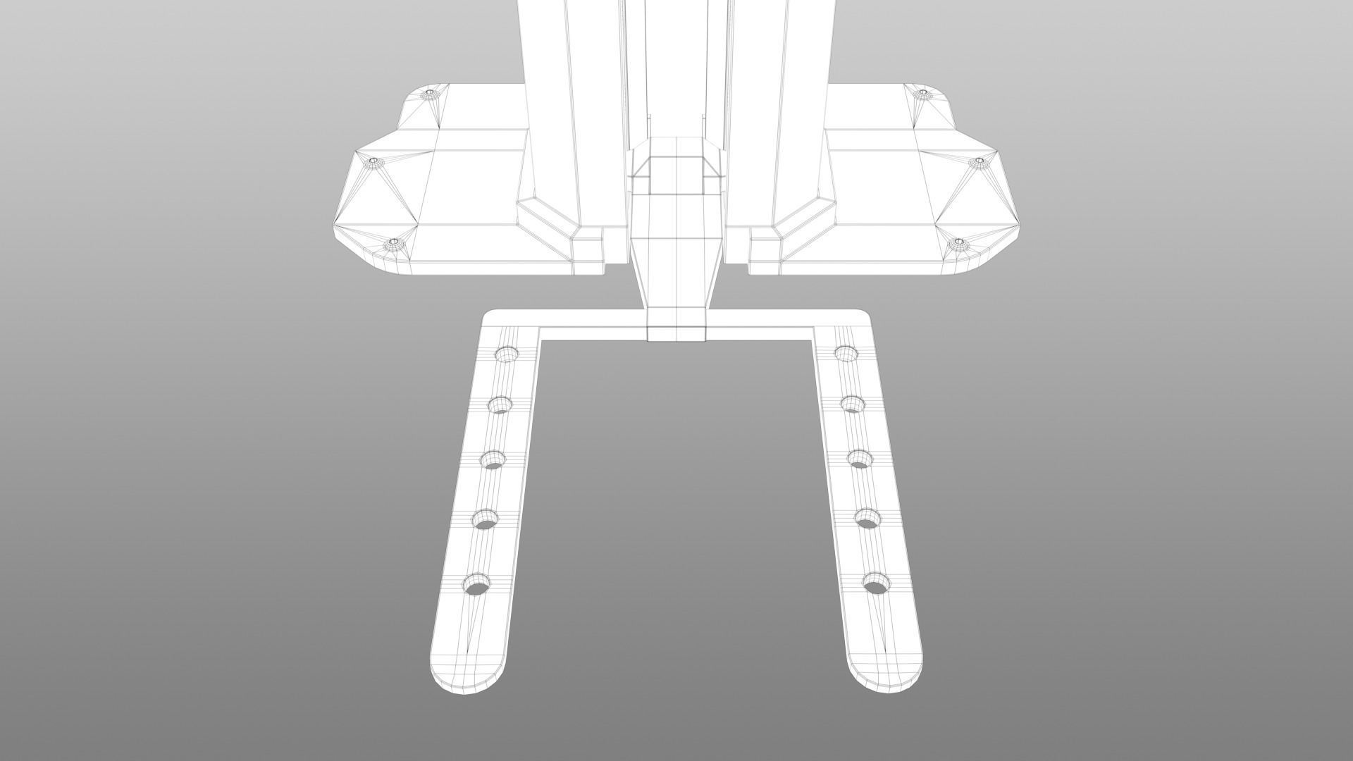 Stationary Forklift Low-poly 3D model_11