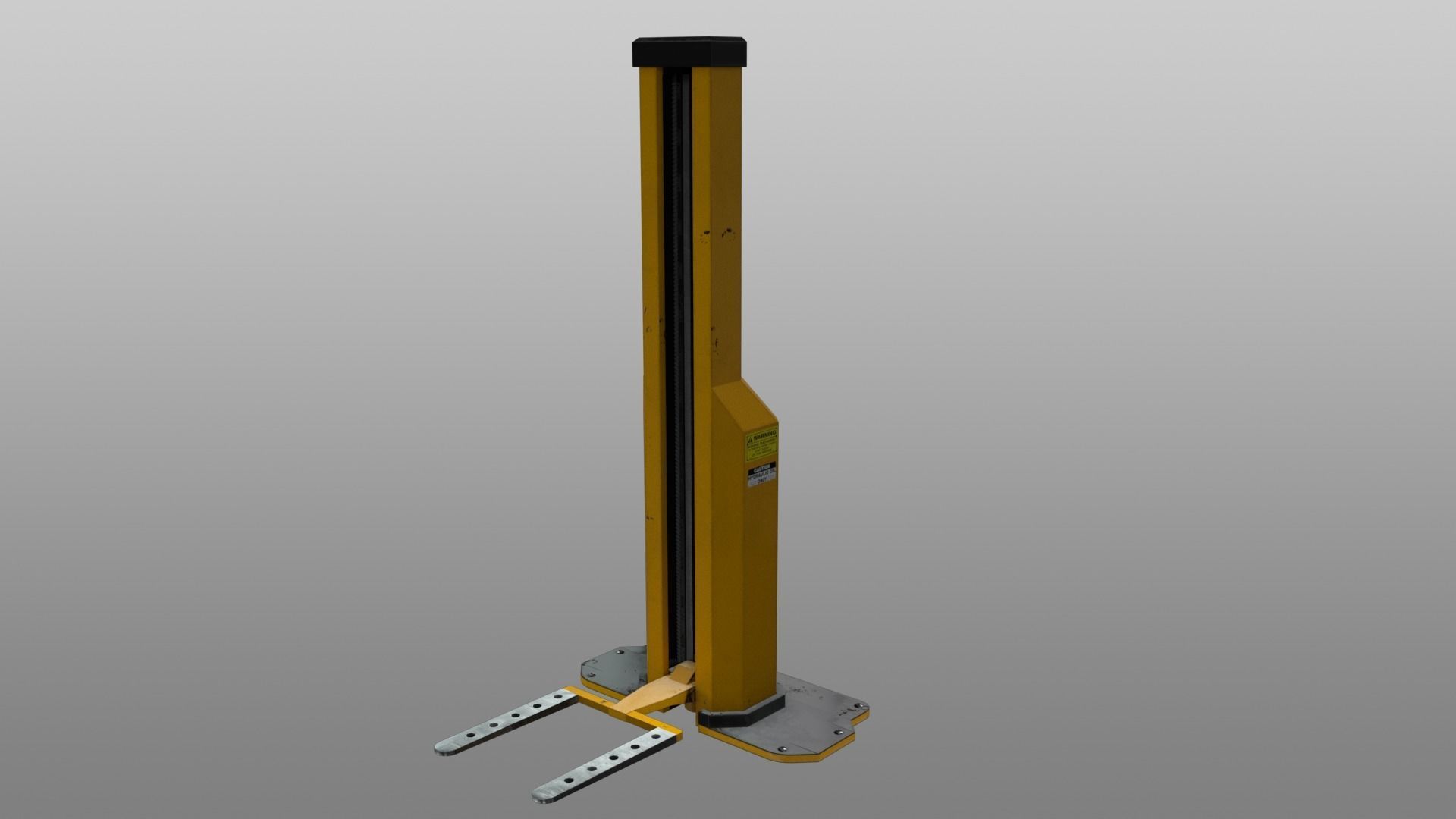 Stationary Forklift Low-poly 3D model_4