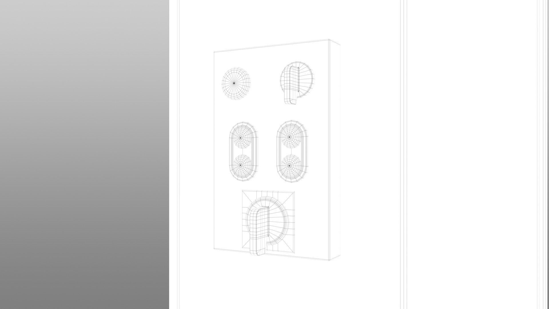 Stationary Forklift Low-poly 3D model_14