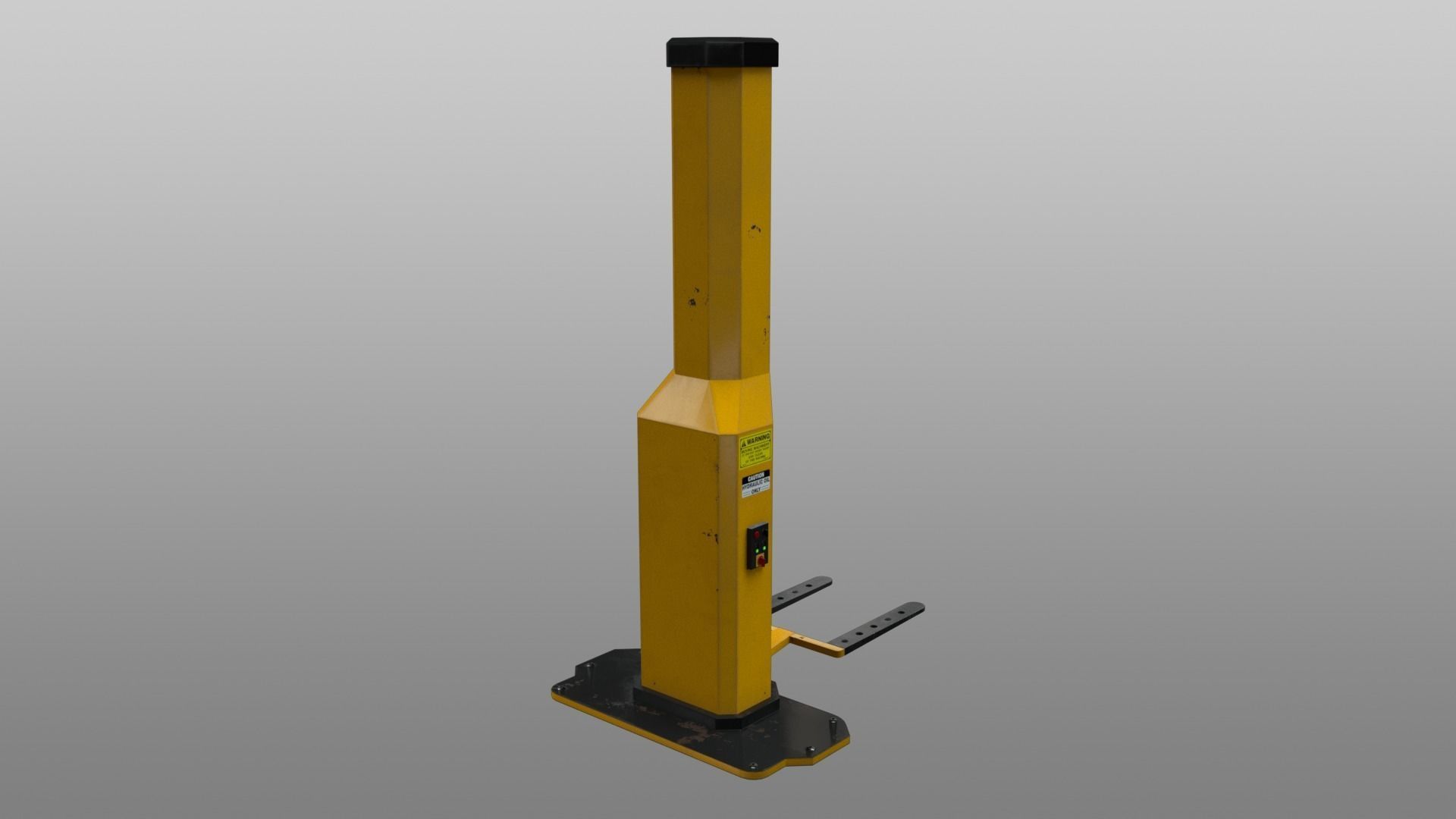 Stationary Forklift Low-poly 3D model_6