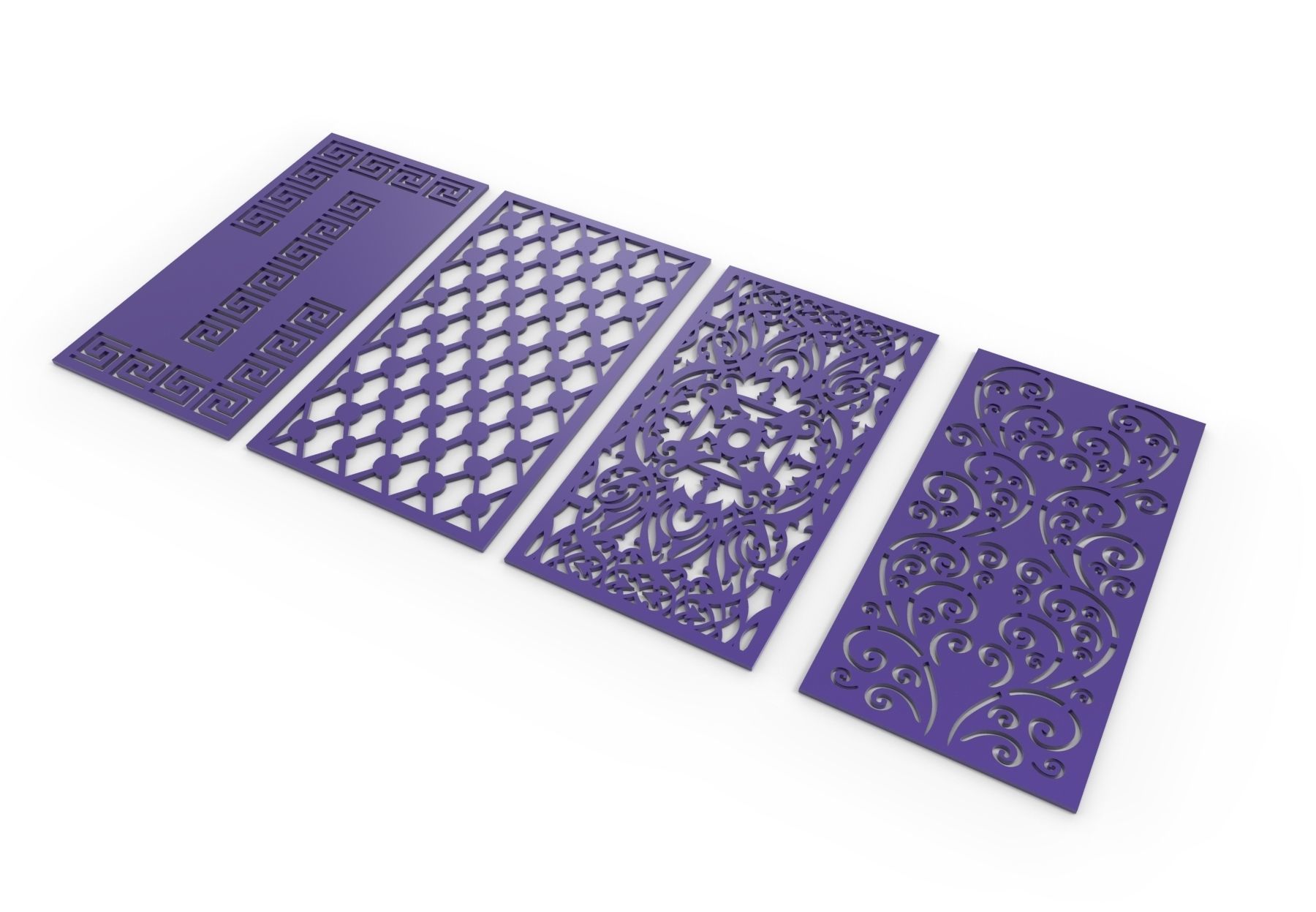 30 3D Decorative wall panels - screen SET 048 3D model_8