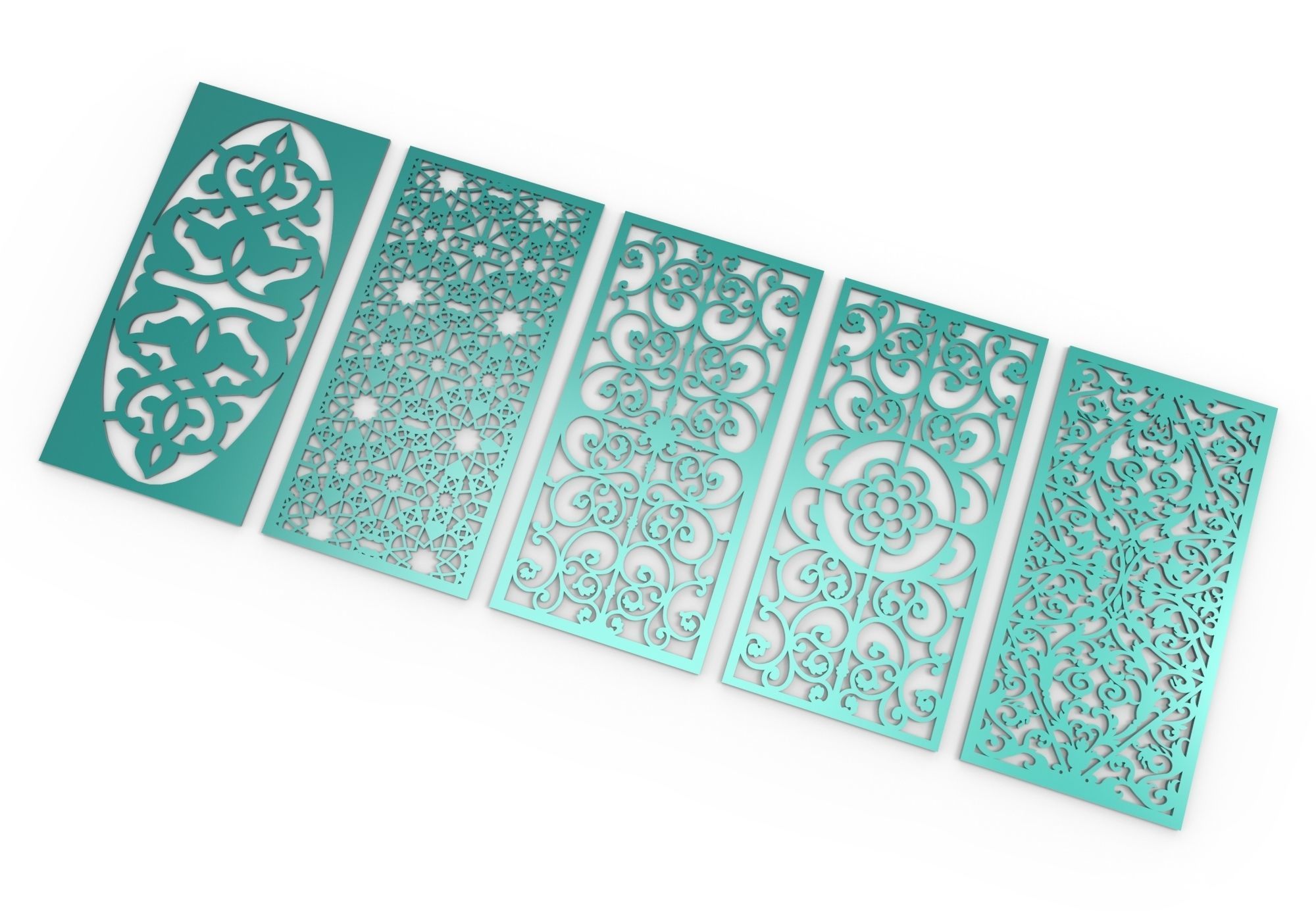 30 3D Decorative wall panels - screen SET 048 3D model_4