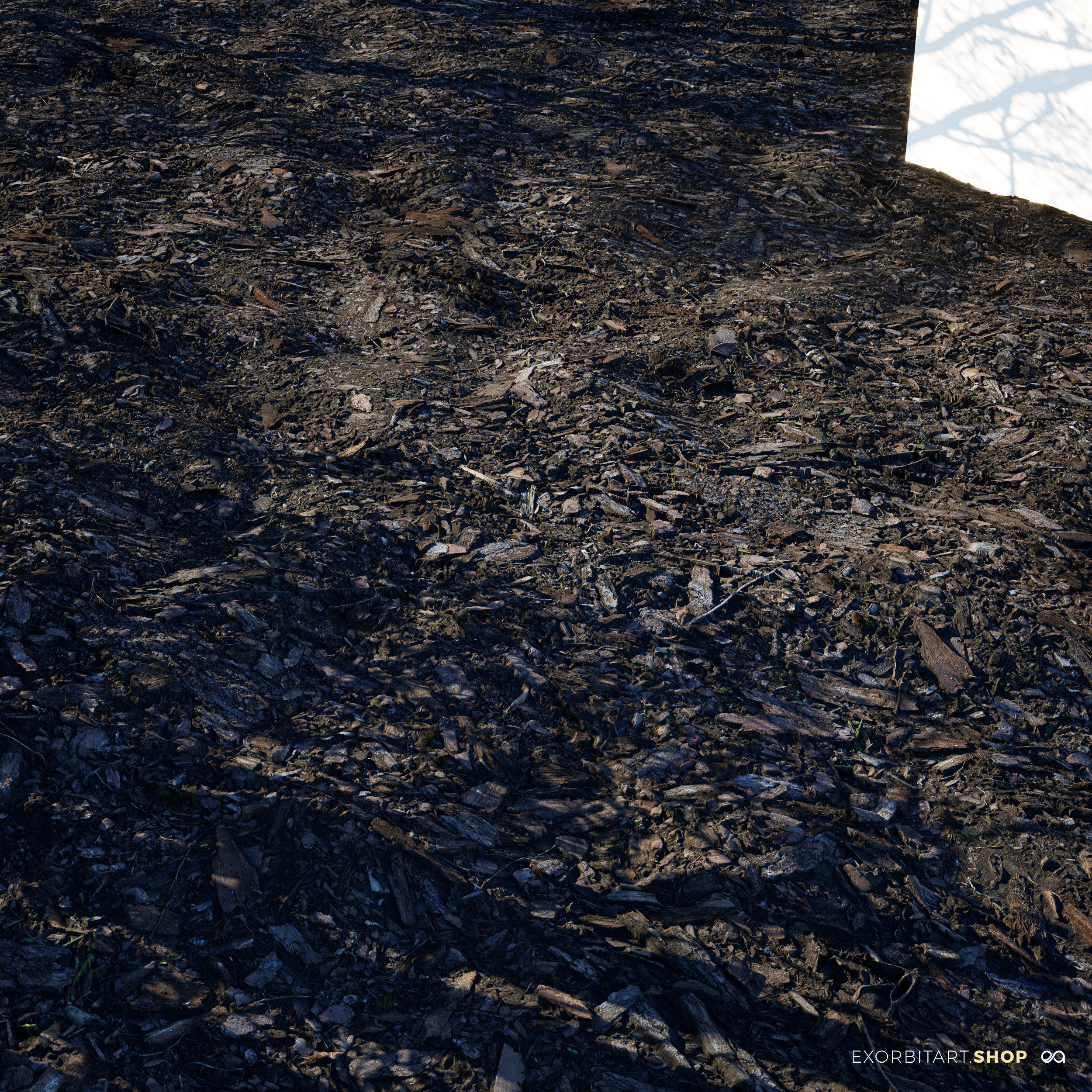 Scanned Seamless Wood Chips Ground PBR Textures Texture_1