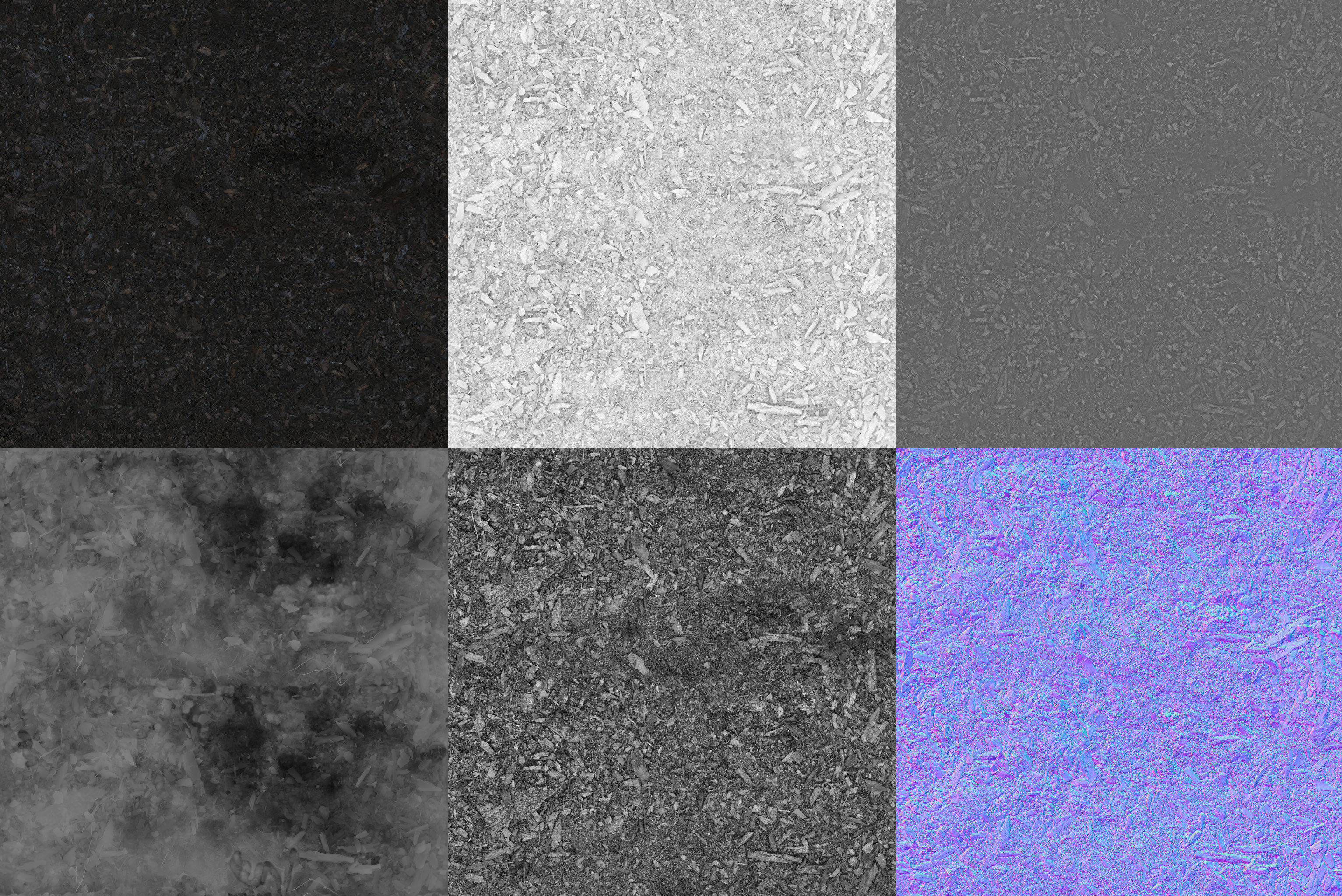 Scanned Seamless Wood Chips Ground PBR Textures Texture_3