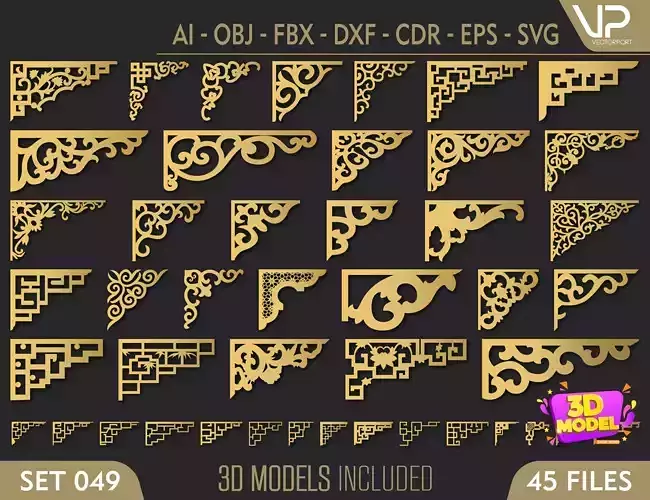 45 3D Decorative wall panels - screen SET 049