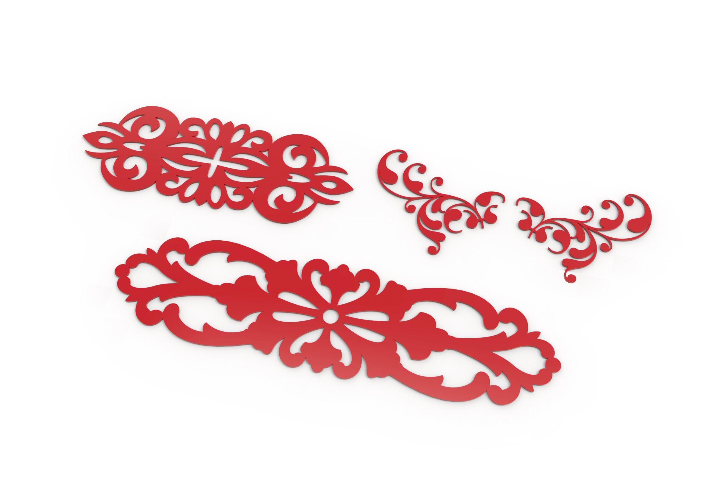 24 3D Decorative wall panels - screen SET 050 3D model_2