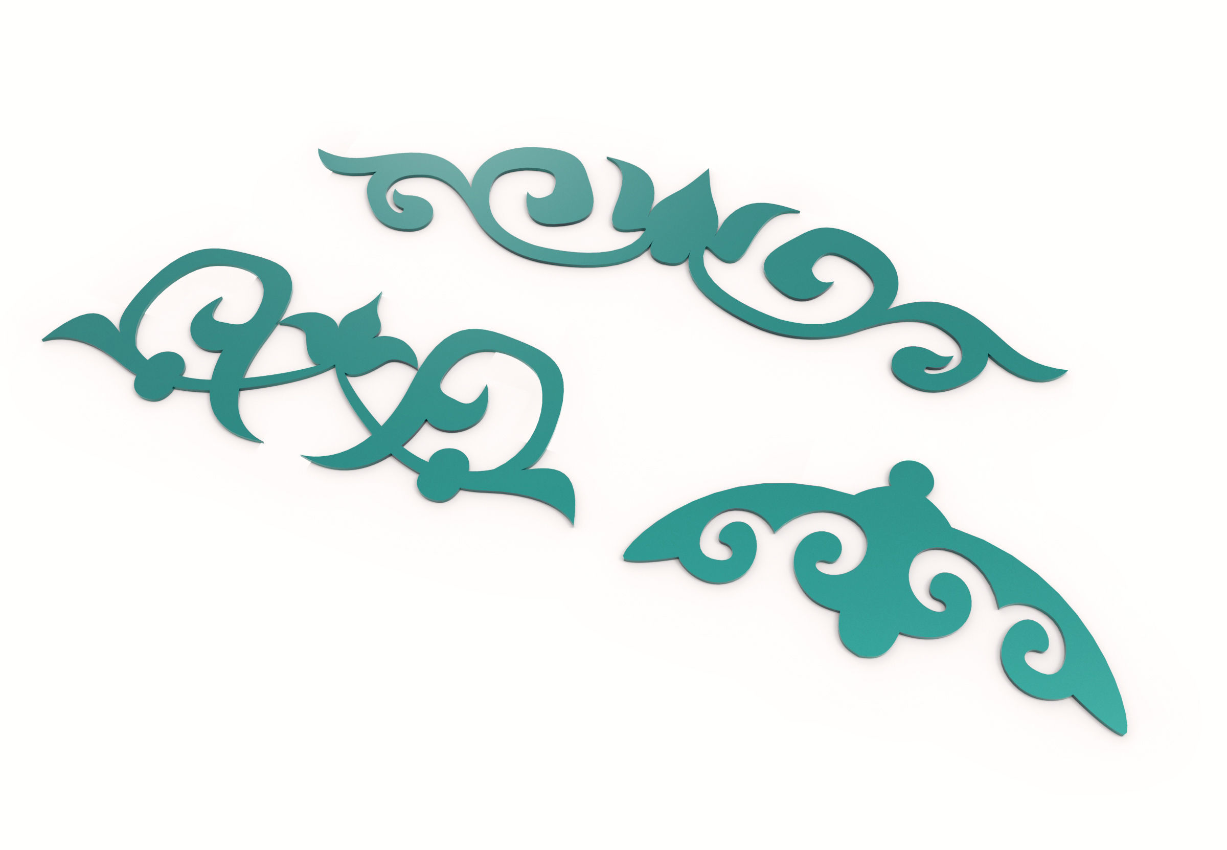 24 3D Decorative wall panels - screen SET 050 3D model_7