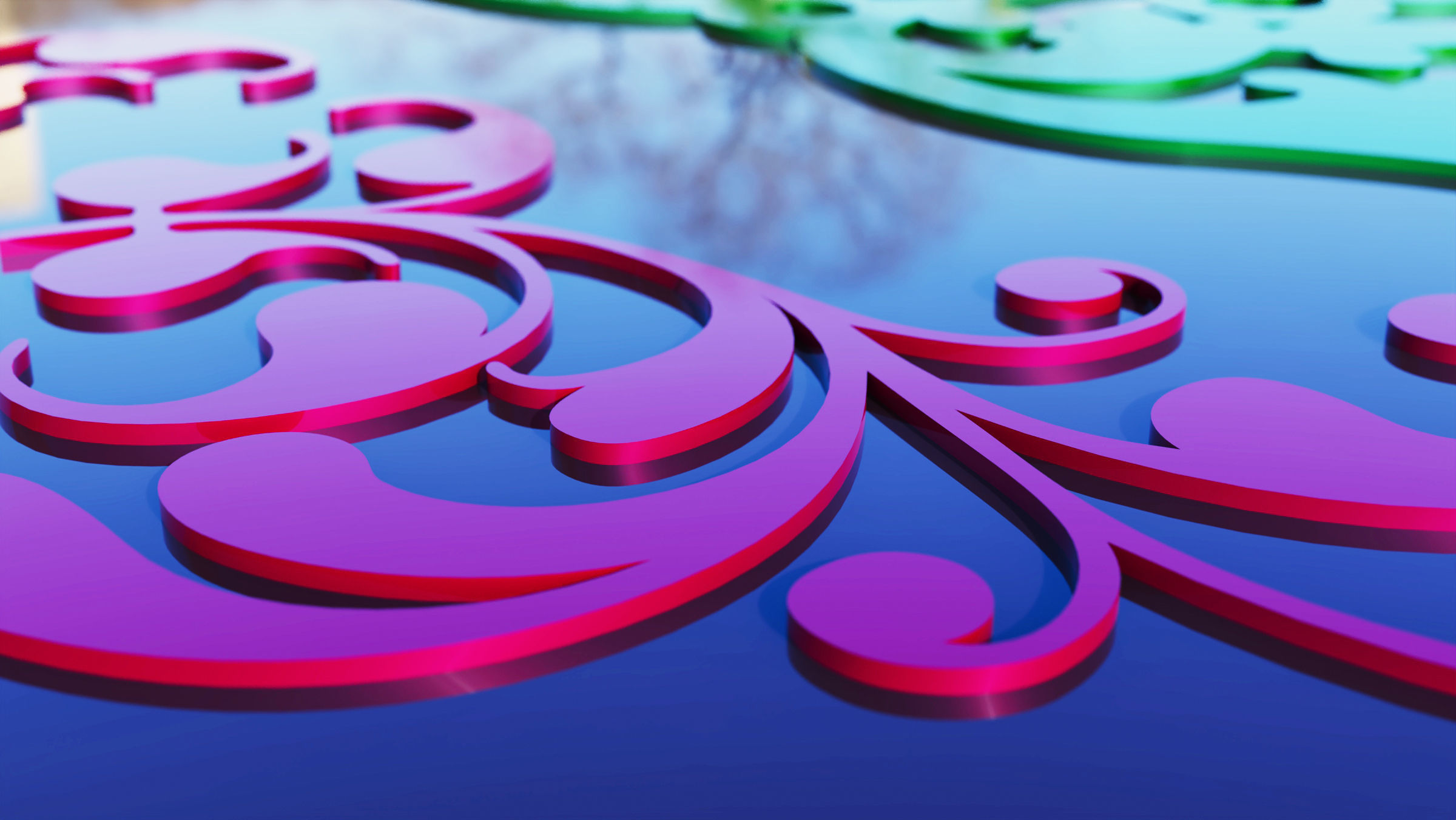 24 3D Decorative wall panels - screen SET 050 3D model_1