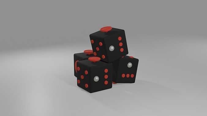 Fidget Cube 3d Model Low-poly 3D model