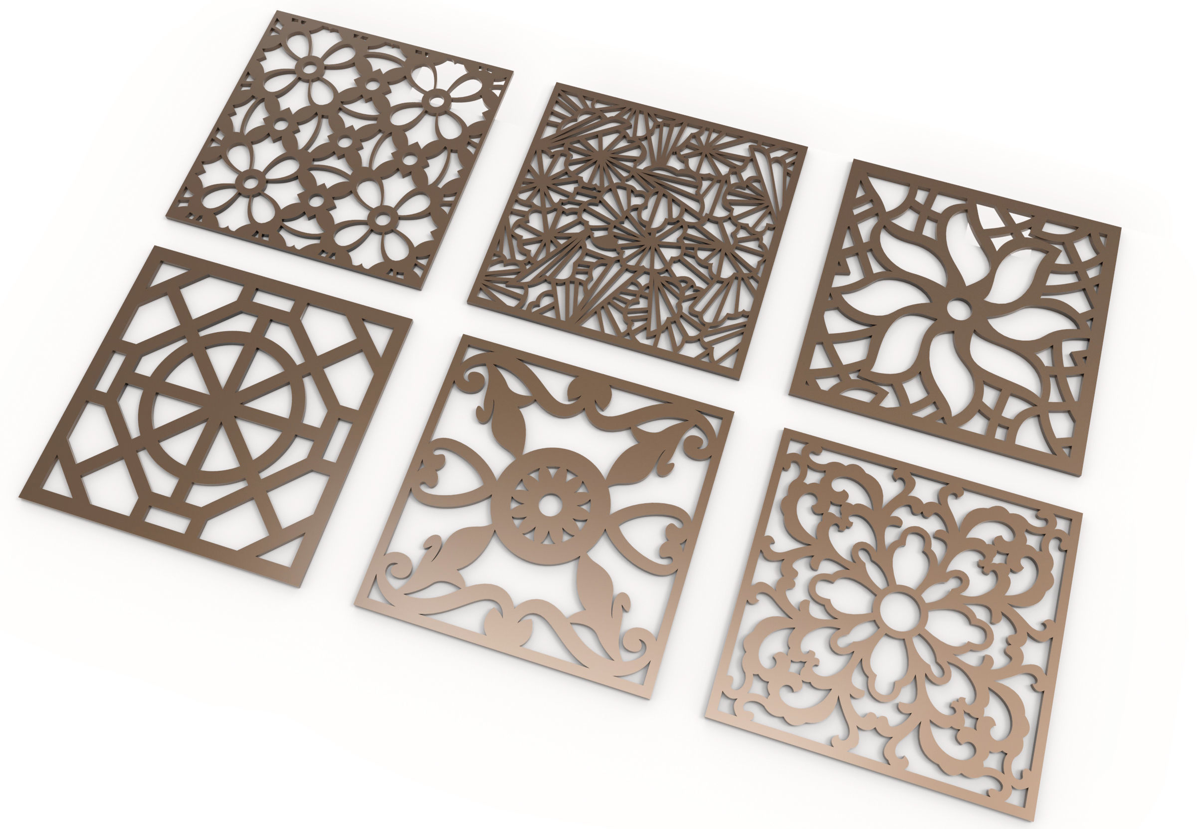 40 3D Decorative wall panels - screen SET 051 3D model_6