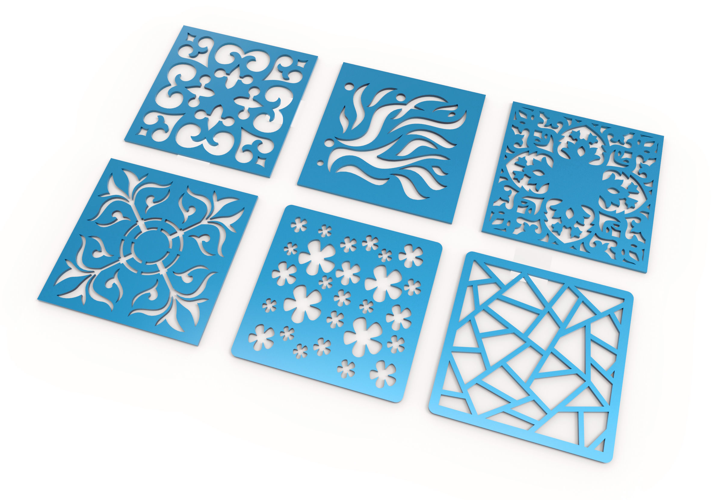 40 3D Decorative wall panels - screen SET 054 3D model_3