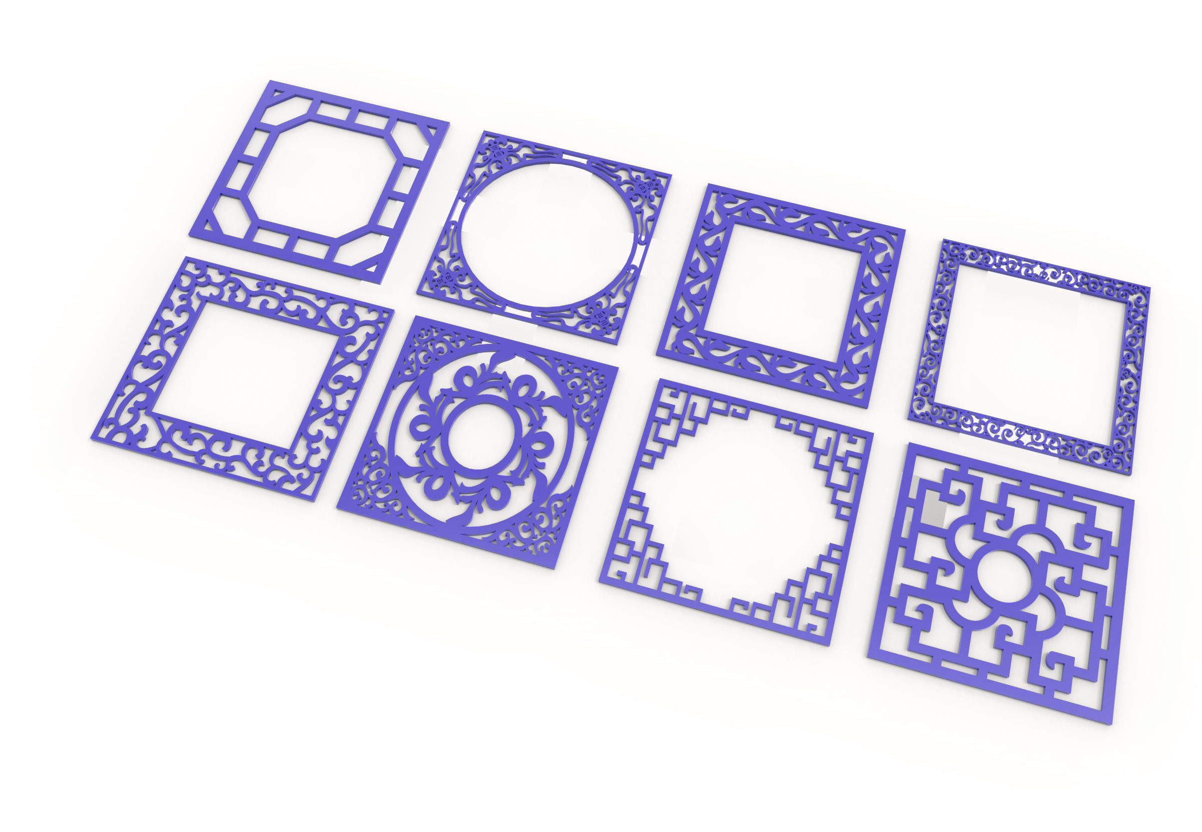 40 3D Decorative wall panels - screen SET 054 3D model_2