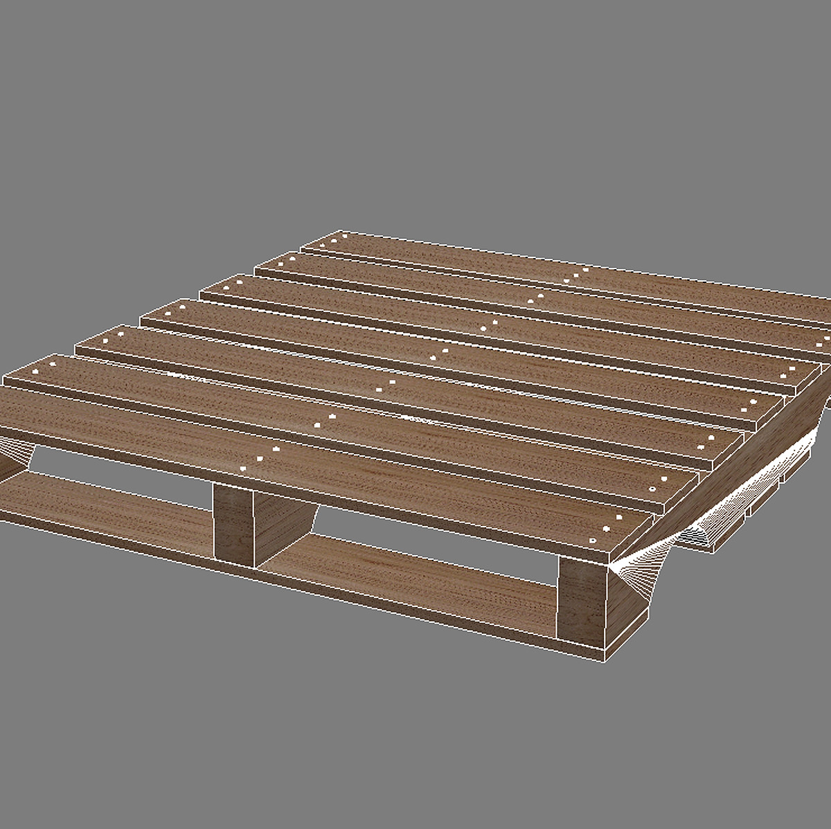 Wood Pallets 3D model_7