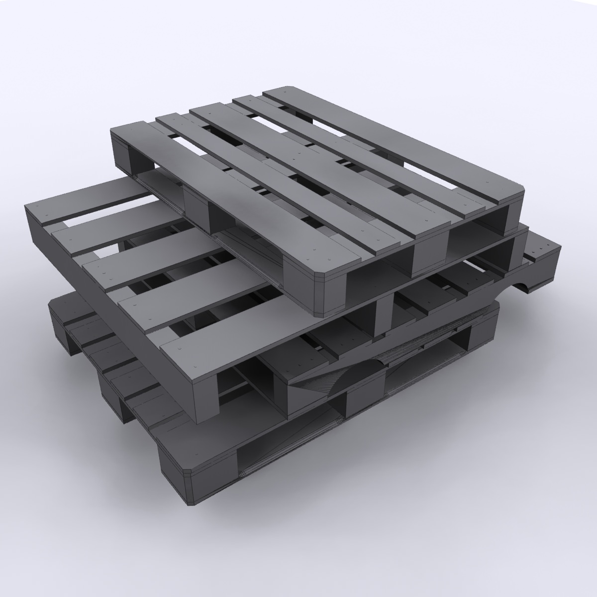 Wood Pallets 3D model_12