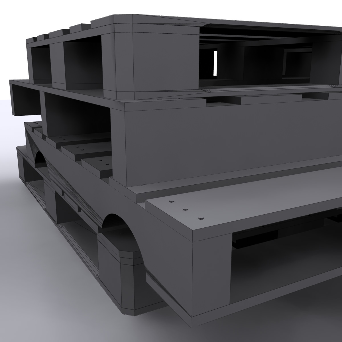 Wood Pallets 3D model_13