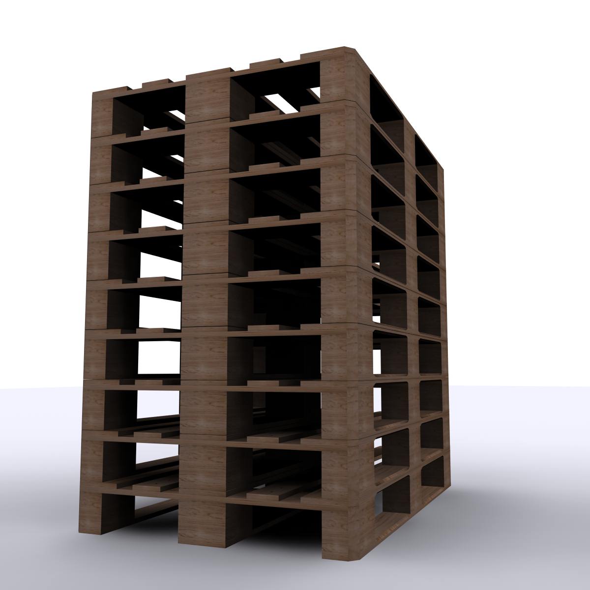 Wood Pallets 3D model_2
