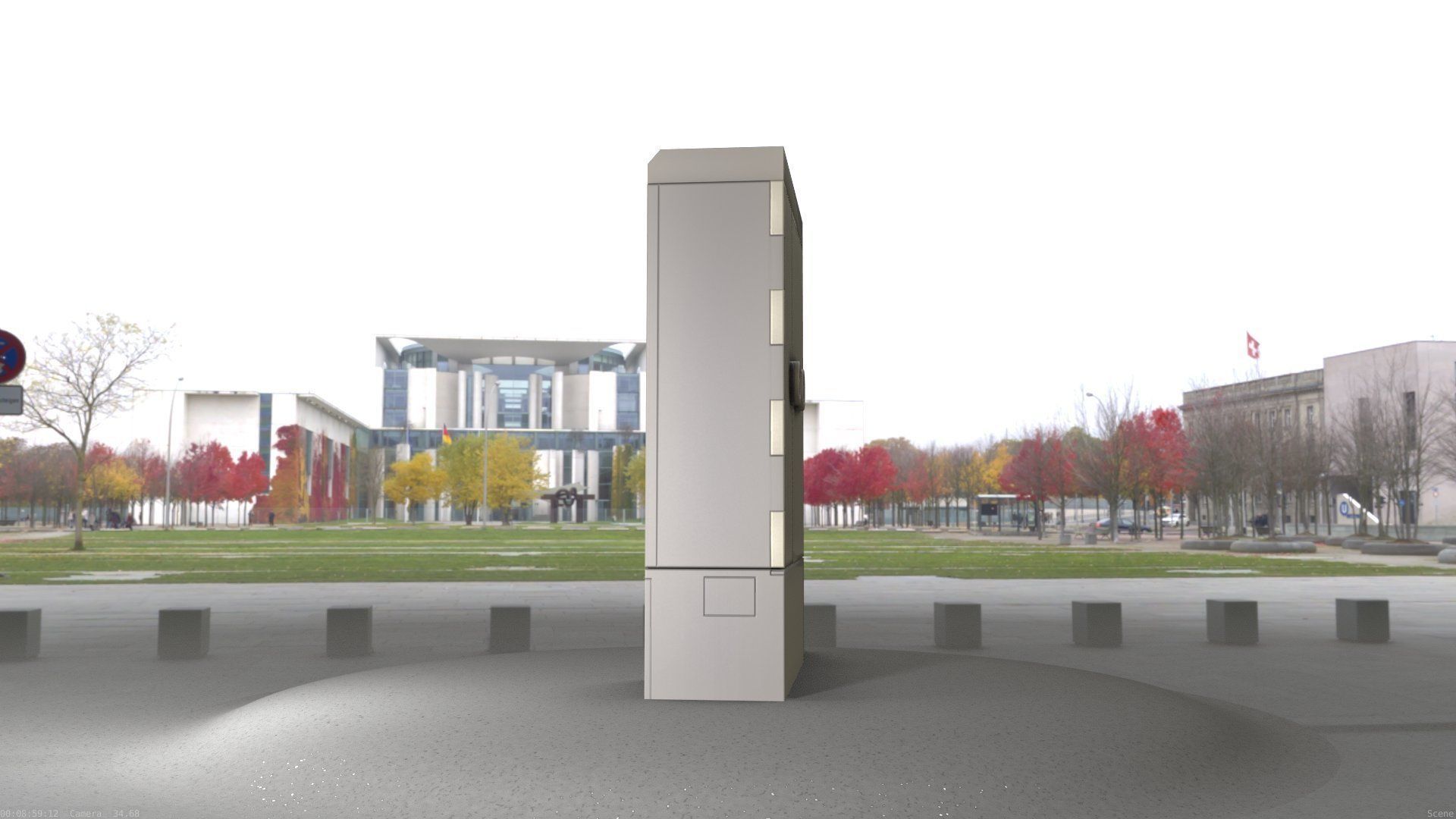 Electrical Distribution Cabinet 130 Low-poly 3D model_54