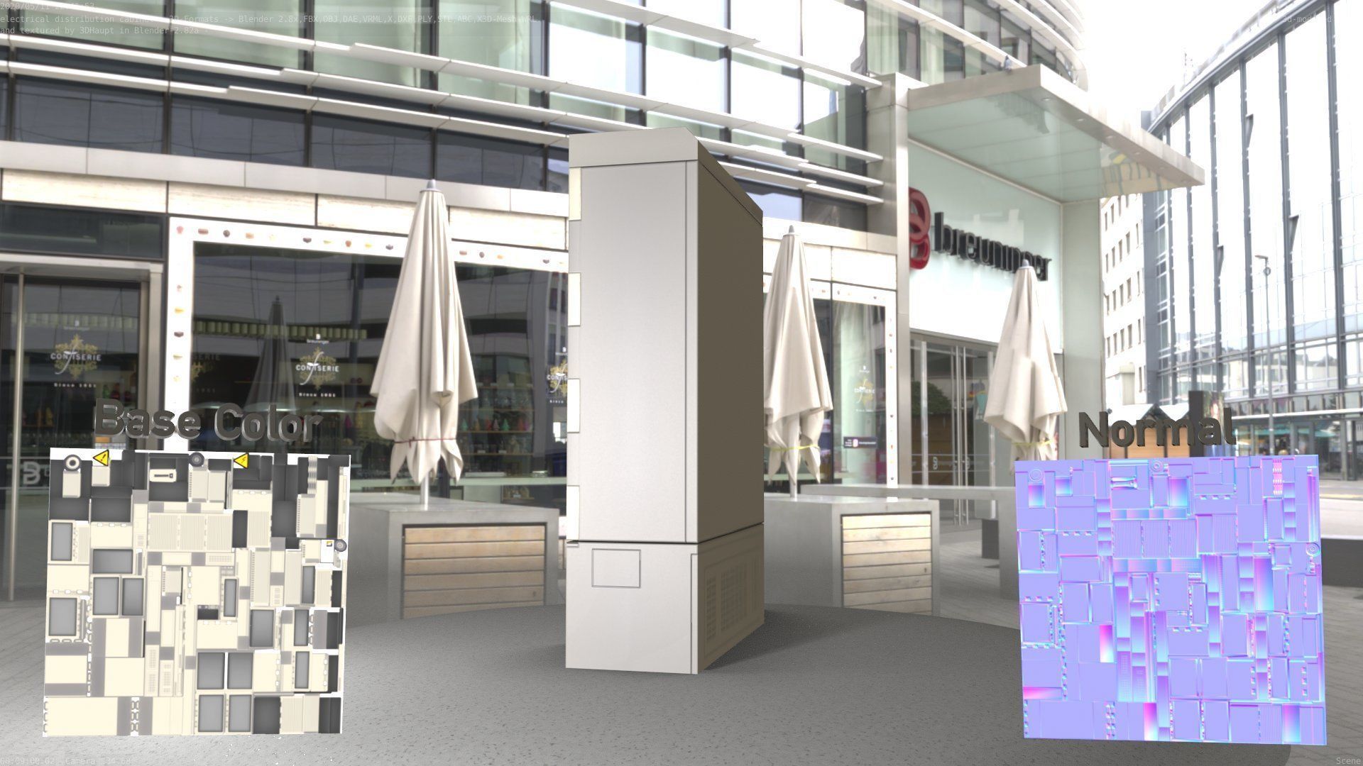 Electrical Distribution Cabinet 130 Low-poly 3D model_68