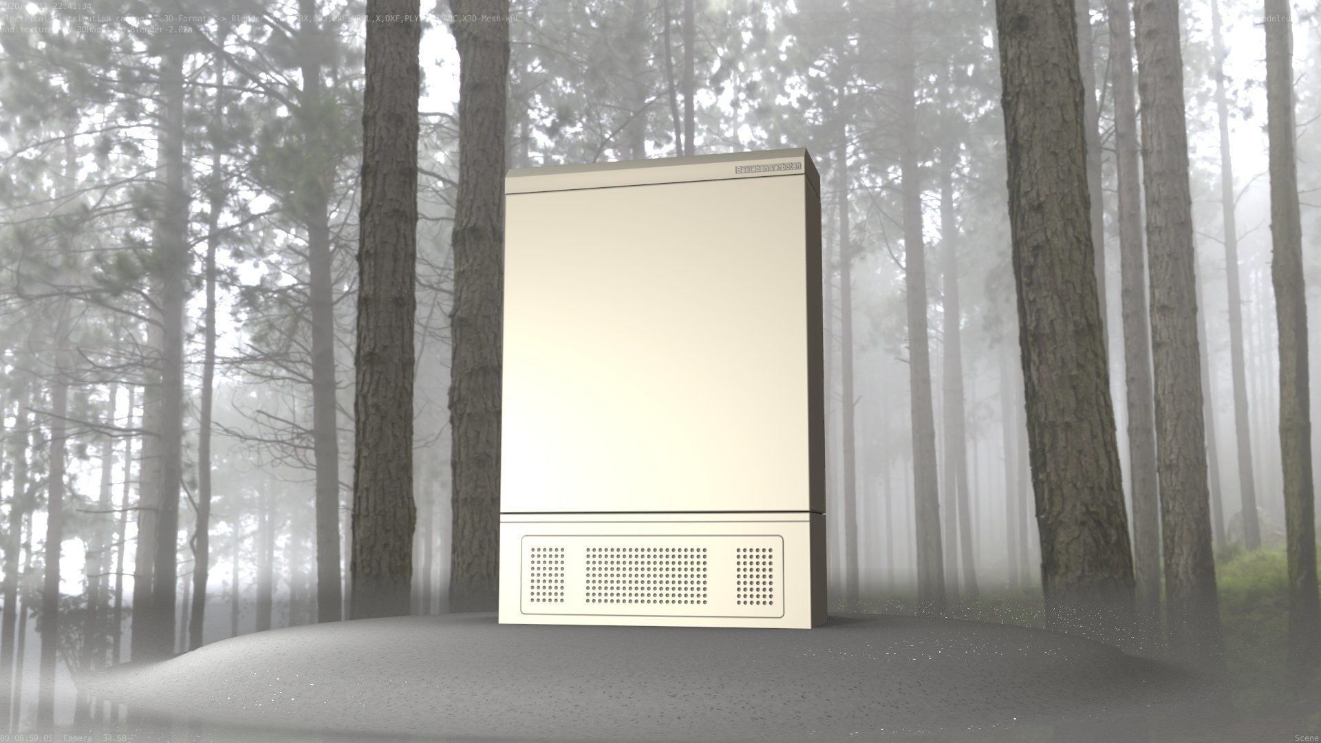 Electrical Distribution Cabinet 130 Low-poly 3D model_47