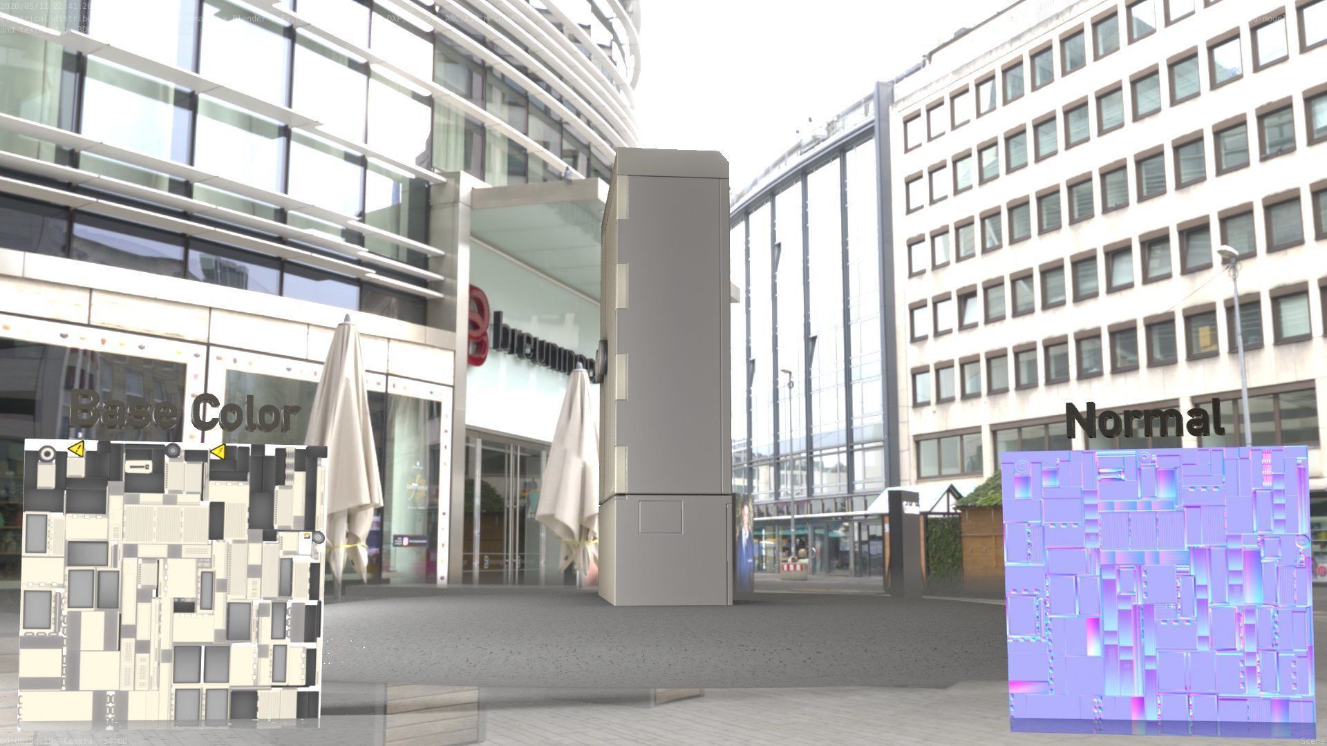 Electrical Distribution Cabinet 130 Low-poly 3D model_37