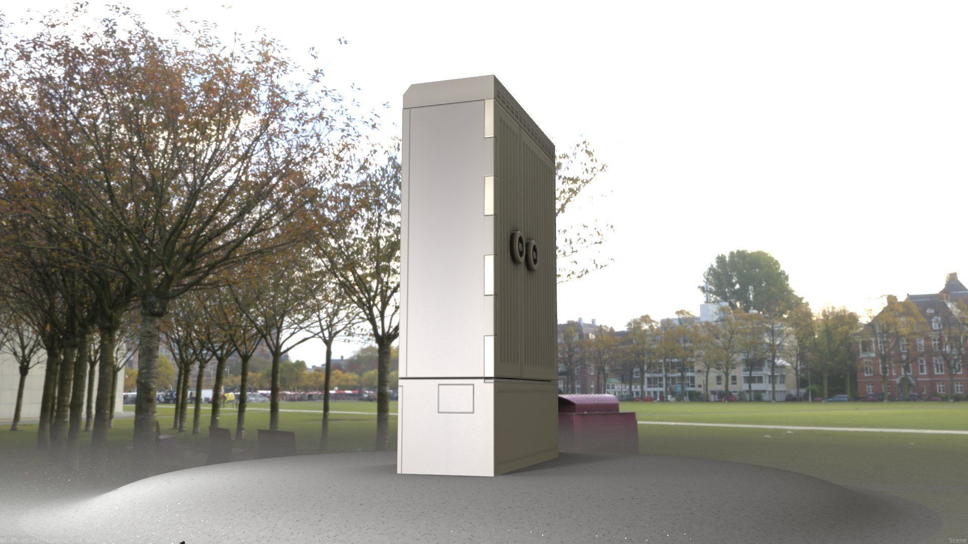 Electrical Distribution Cabinet 130 Low-poly 3D model_79