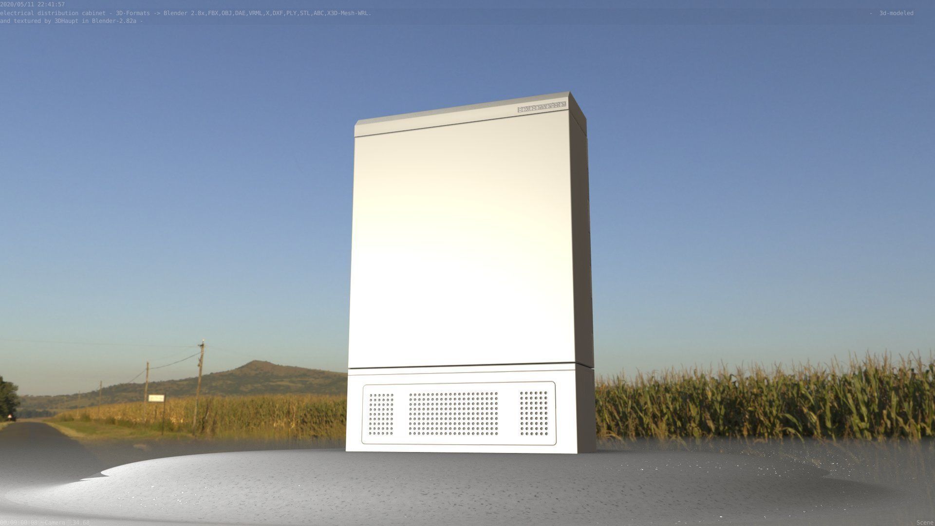 Electrical Distribution Cabinet 130 Low-poly 3D model_74