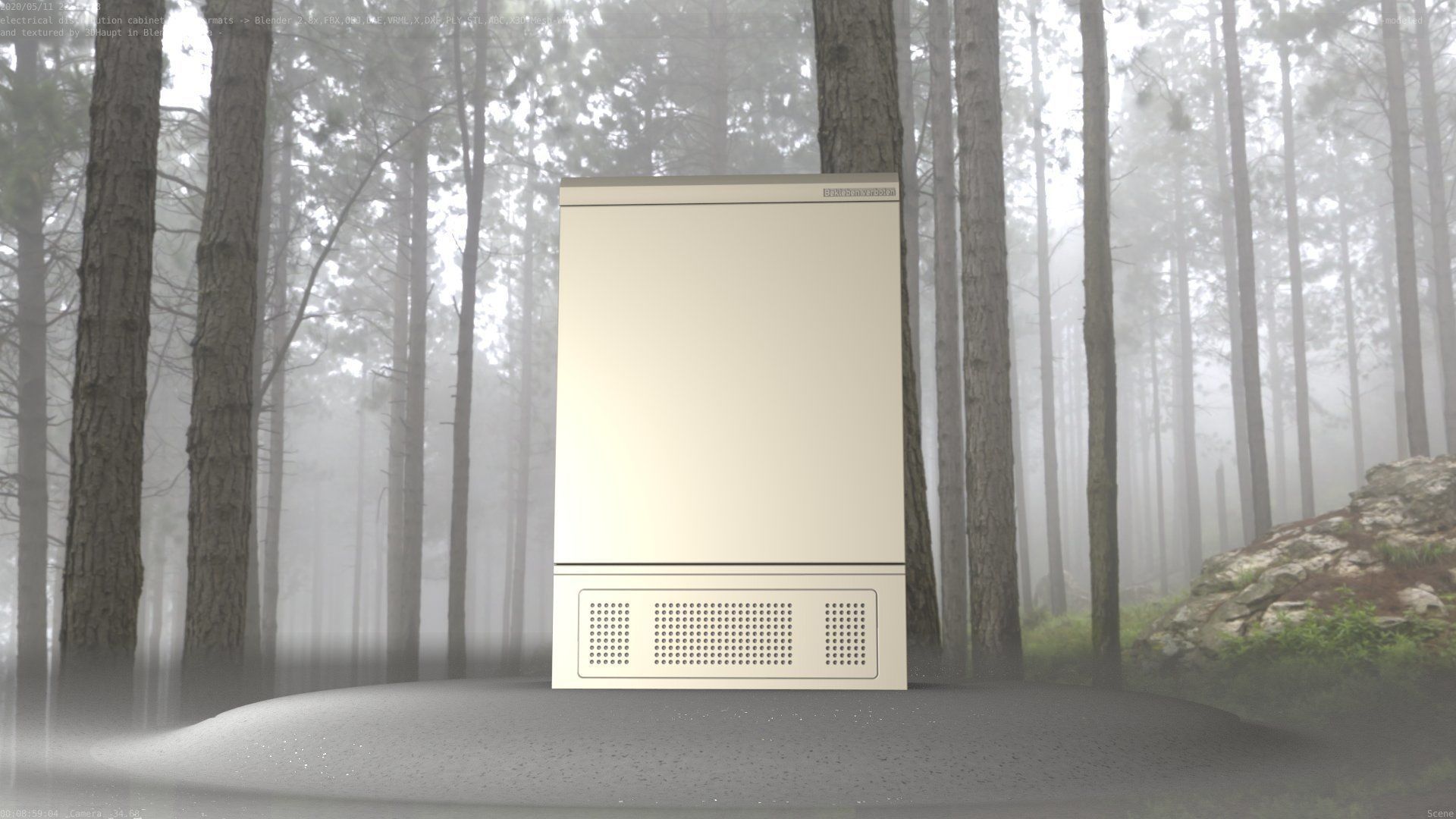 Electrical Distribution Cabinet 130 Low-poly 3D model_46