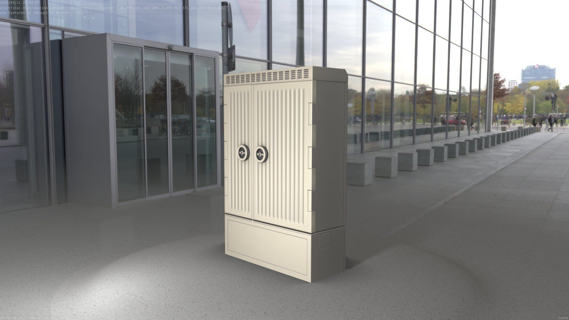 Electrical Distribution Cabinet 130 Low-poly 3D model_85