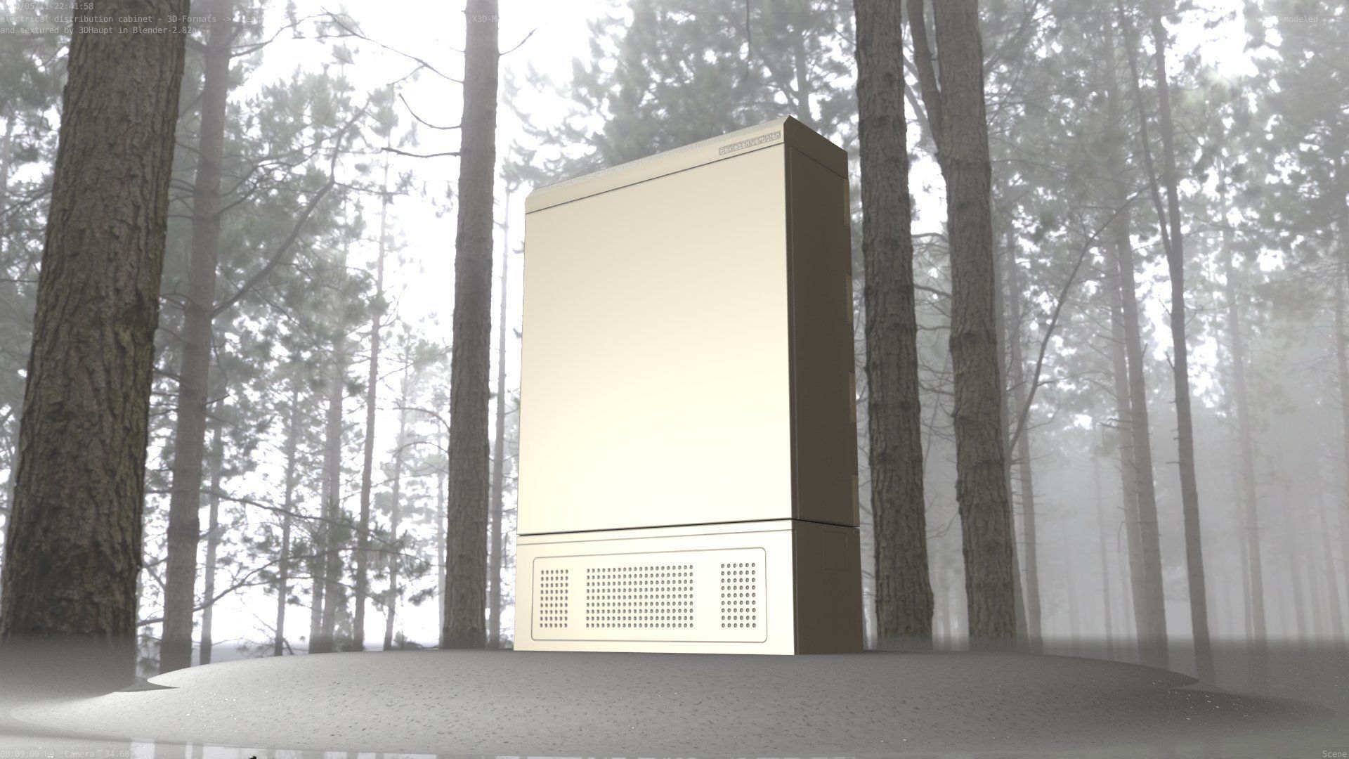 Electrical Distribution Cabinet 130 Low-poly 3D model_75