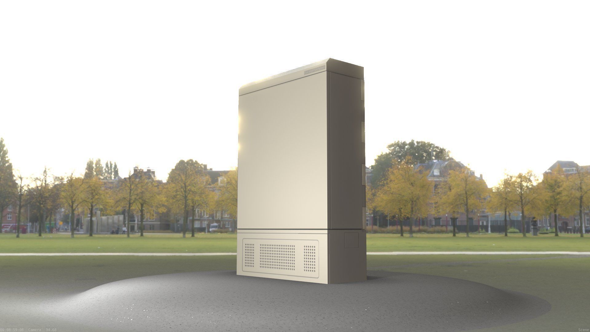 Electrical Distribution Cabinet 130 Low-poly 3D model_50