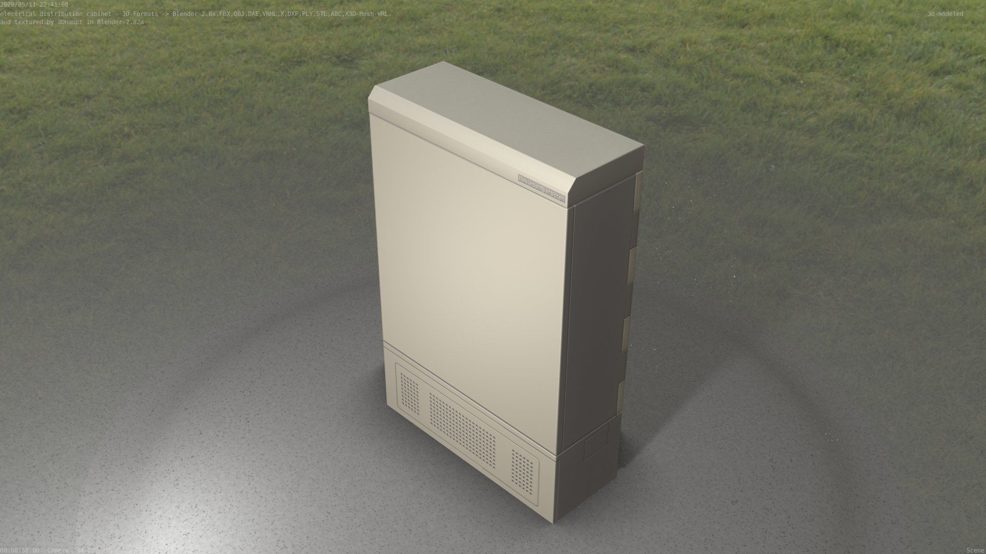 Electrical Distribution Cabinet 130 Low-poly 3D model_22