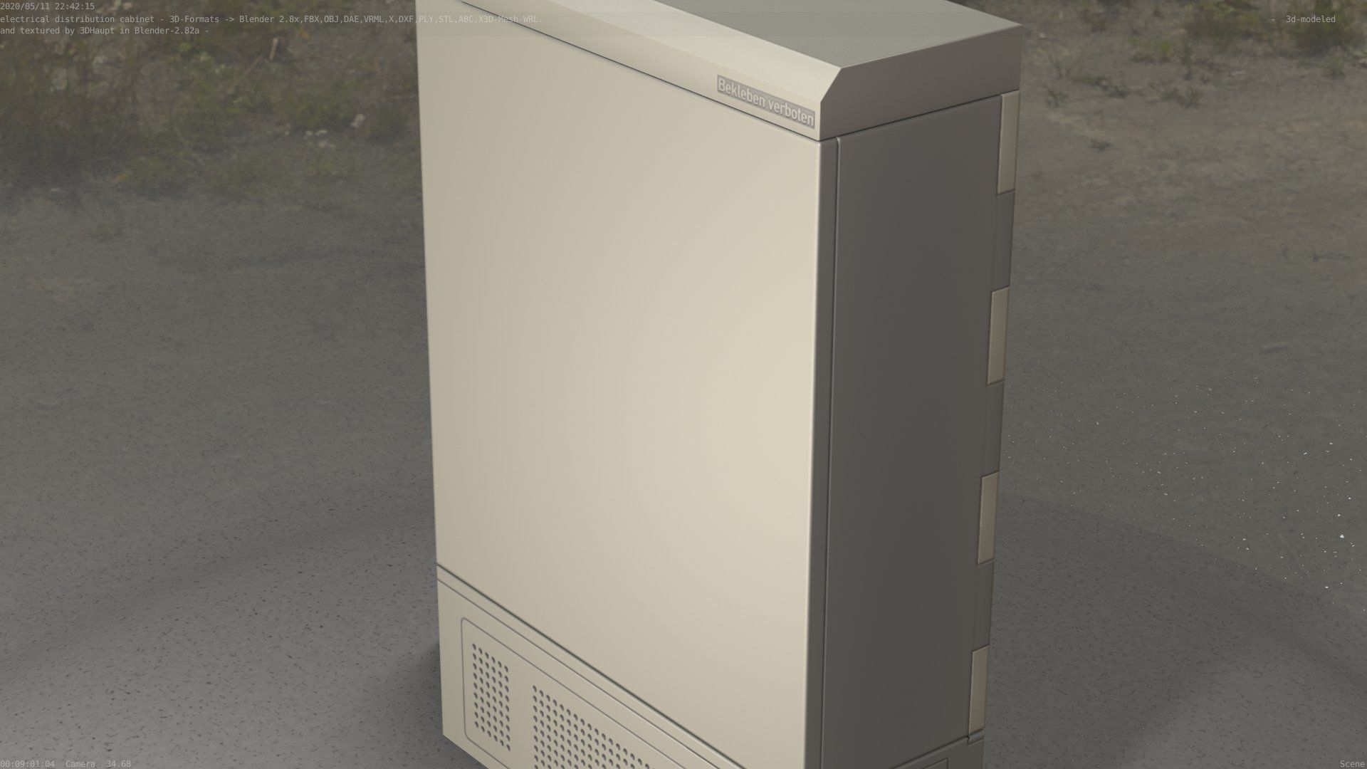 Electrical Distribution Cabinet 130 Low-poly 3D model_94
