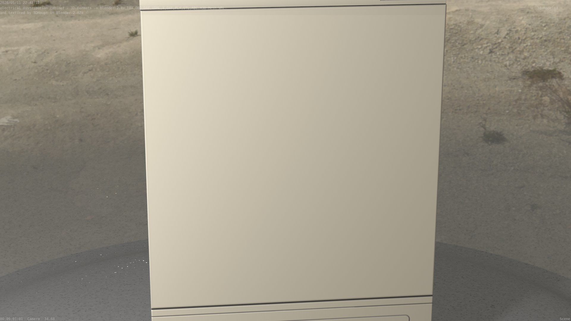 Electrical Distribution Cabinet 130 Low-poly 3D model_91