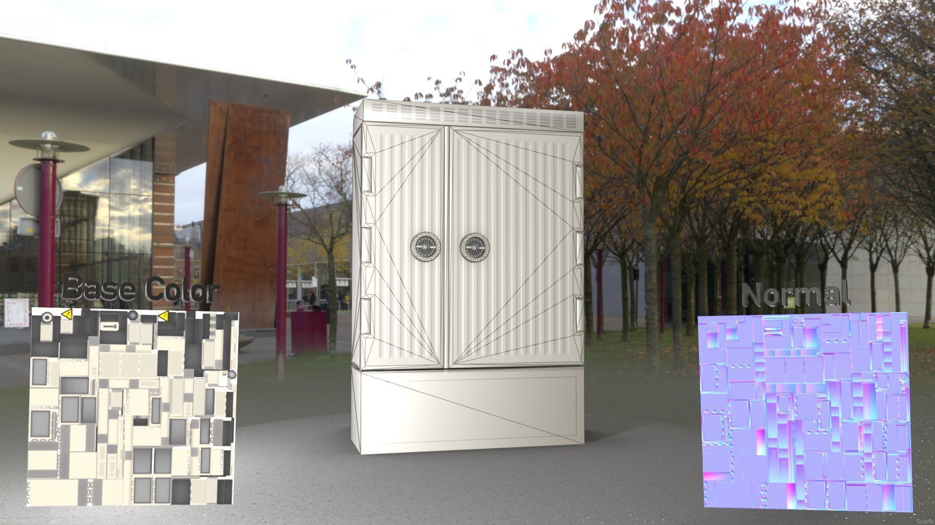 Electrical Distribution Cabinet 130 Low-poly 3D model_82