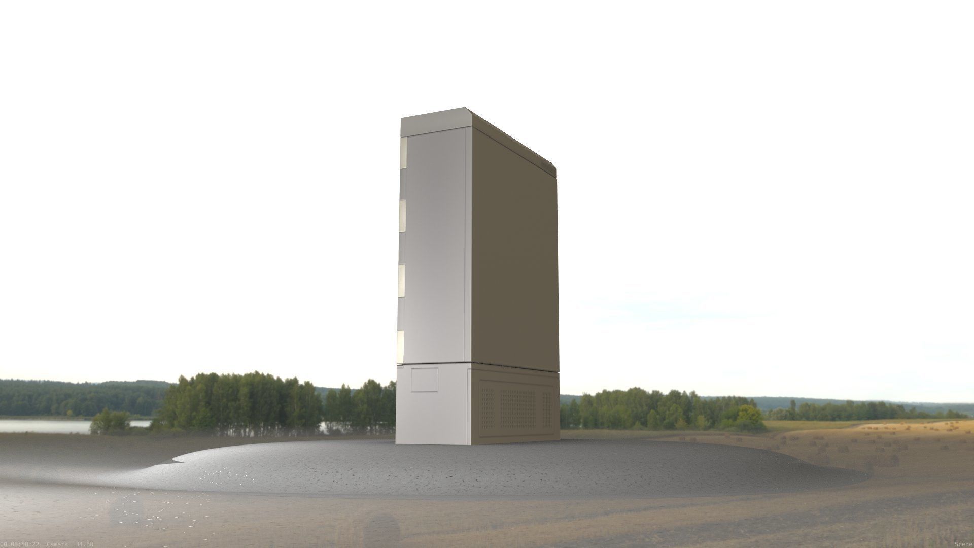 Electrical Distribution Cabinet 130 Low-poly 3D model_40