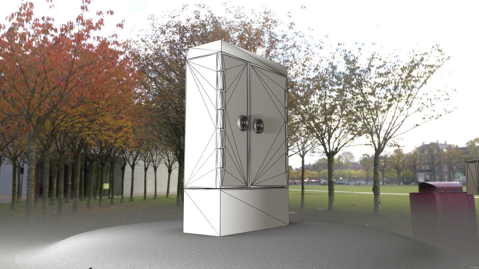 Electrical Distribution Cabinet 130 Low-poly 3D model_80