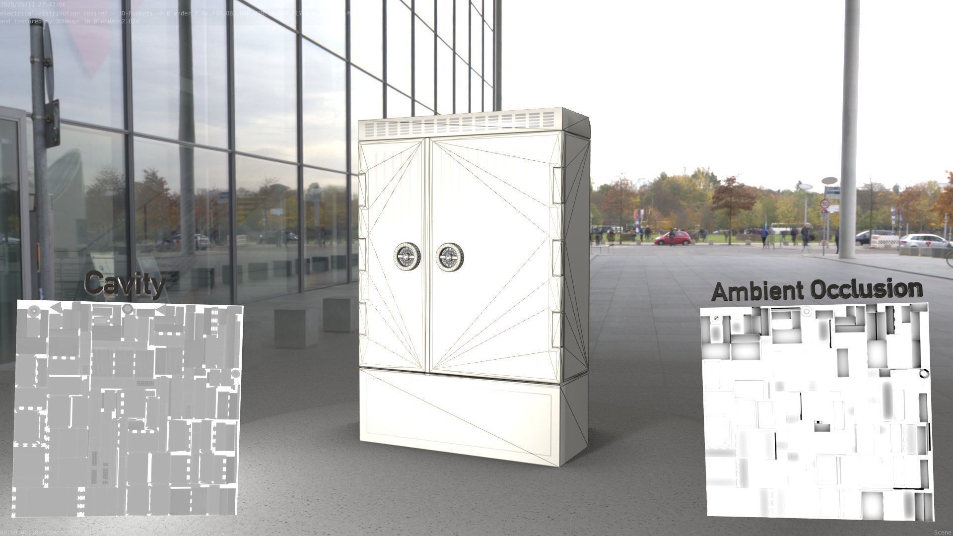 Electrical Distribution Cabinet 130 Low-poly 3D model_84