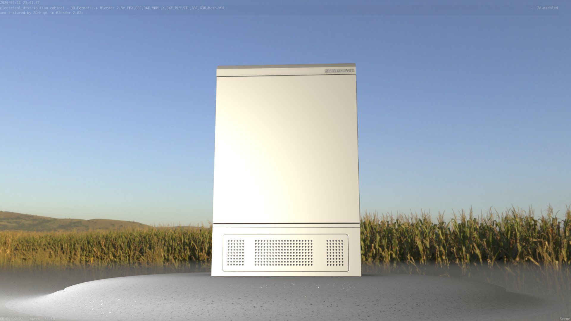 Electrical Distribution Cabinet 130 Low-poly 3D model_73